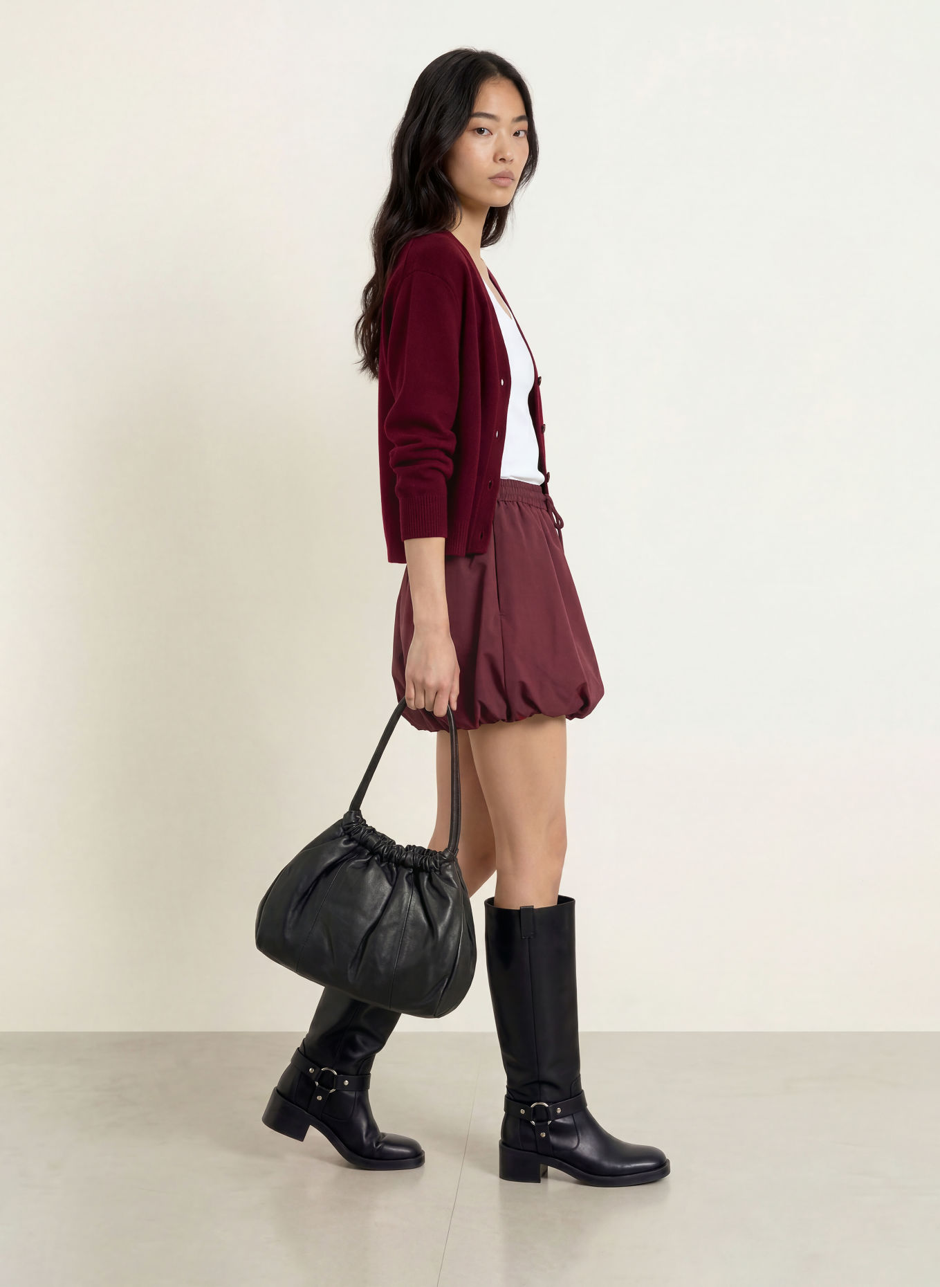 FROM FUTURE Gilet en cachemire: ROUGE FONCÉ