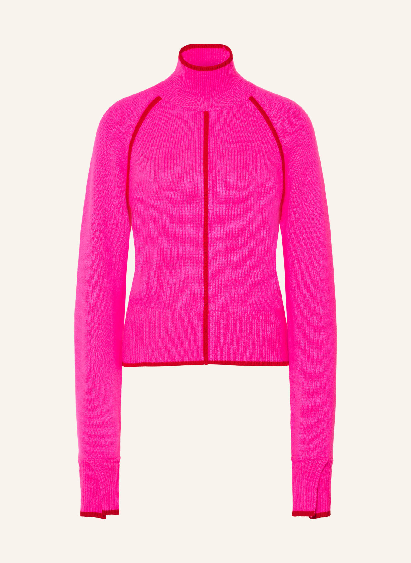 FROM FUTURE Cashmere Sweater: NEON PINK / RED