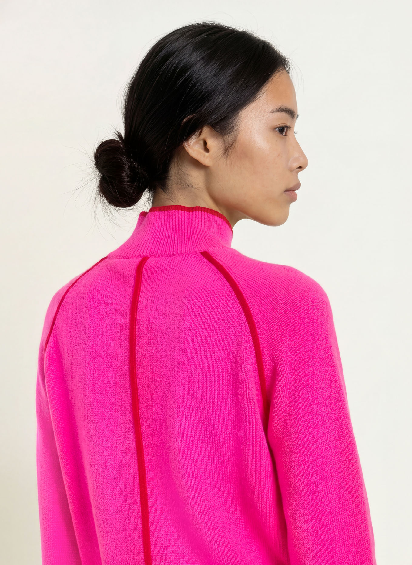 FROM FUTURE Cashmere Sweater: NEON PINK / RED