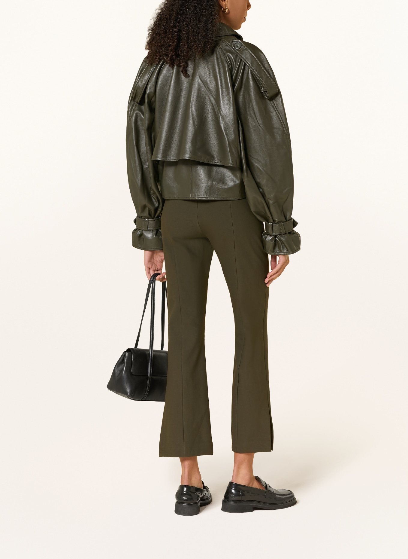VINCE 7/8-length trousers: DARK GREEN