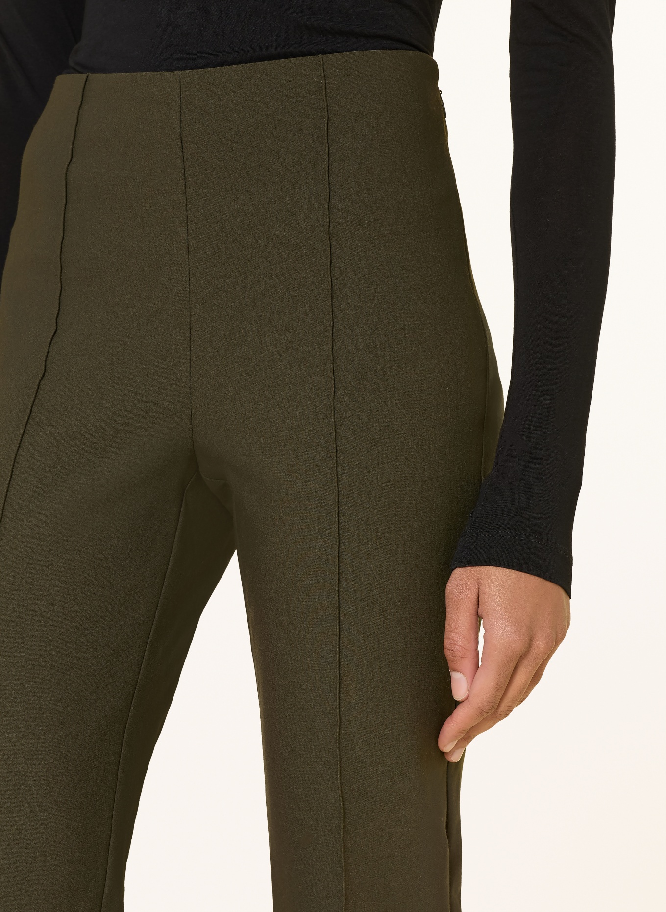VINCE 7/8-length trousers: DARK GREEN