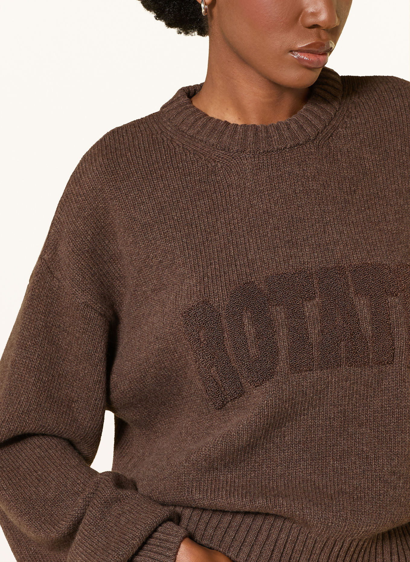 ROTATE Sweter: CIEMNOBRĄZOWY
