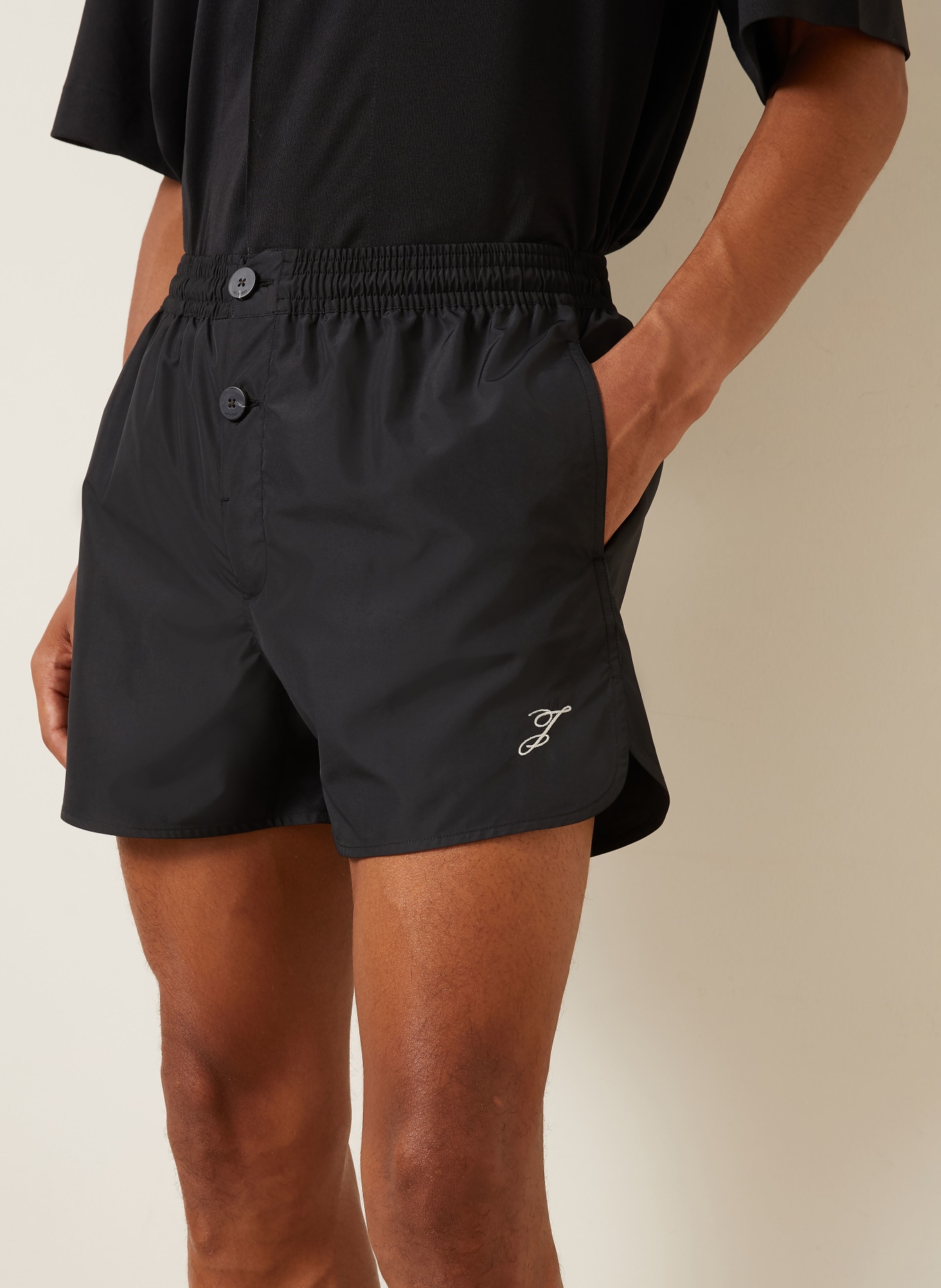 JACQUEMUS Koupací šortky LE SHORT DE BAIN PUNTINI: ČERNÁ