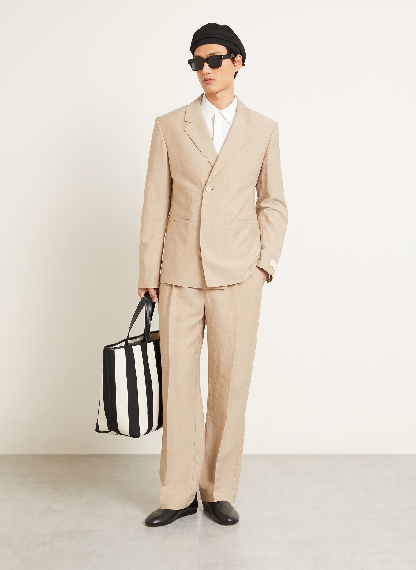 JACQUEMUS Trousers in Linen: 150 BEIGE