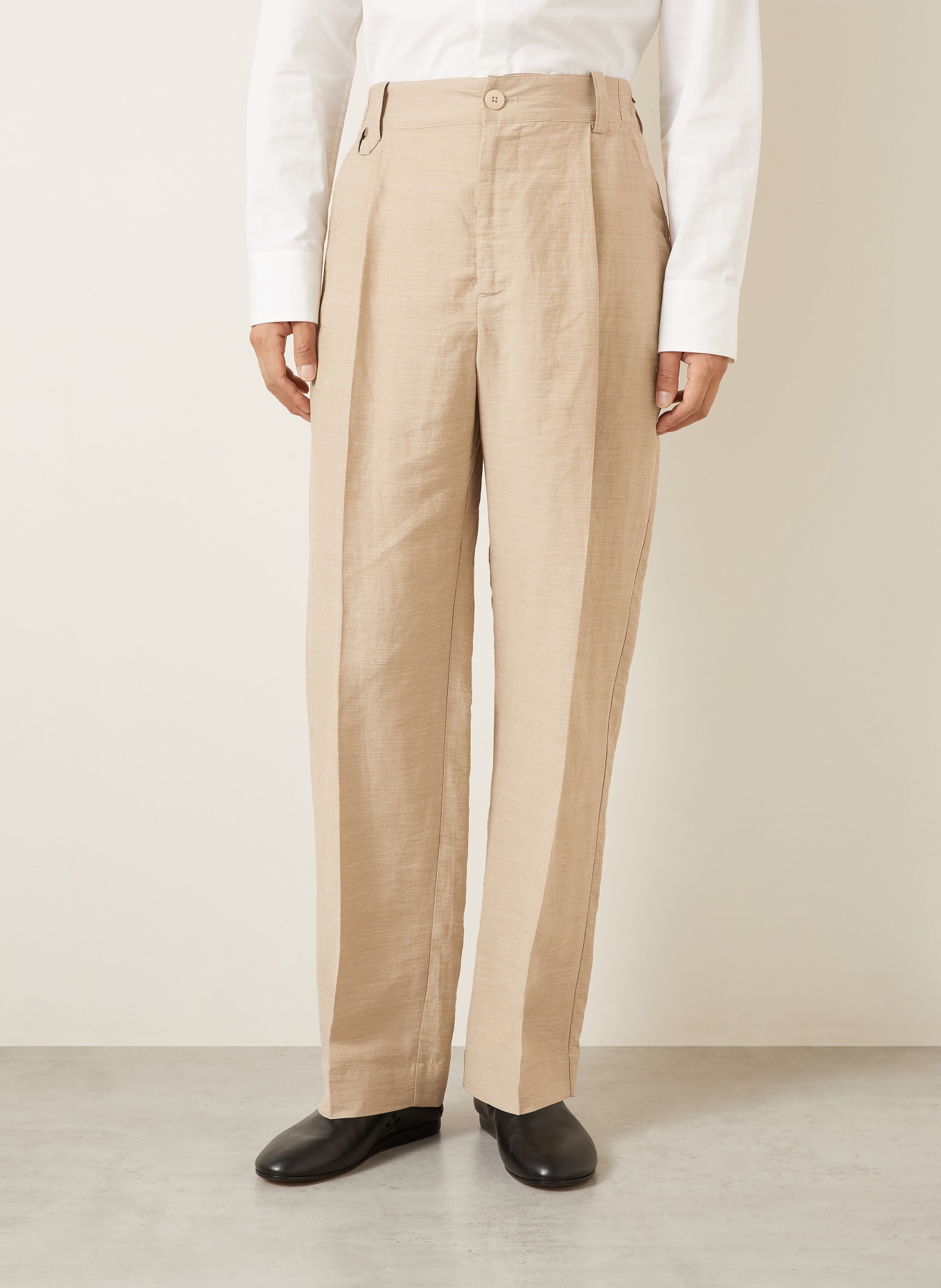 JACQUEMUS Trousers in Linen: 150 BEIGE