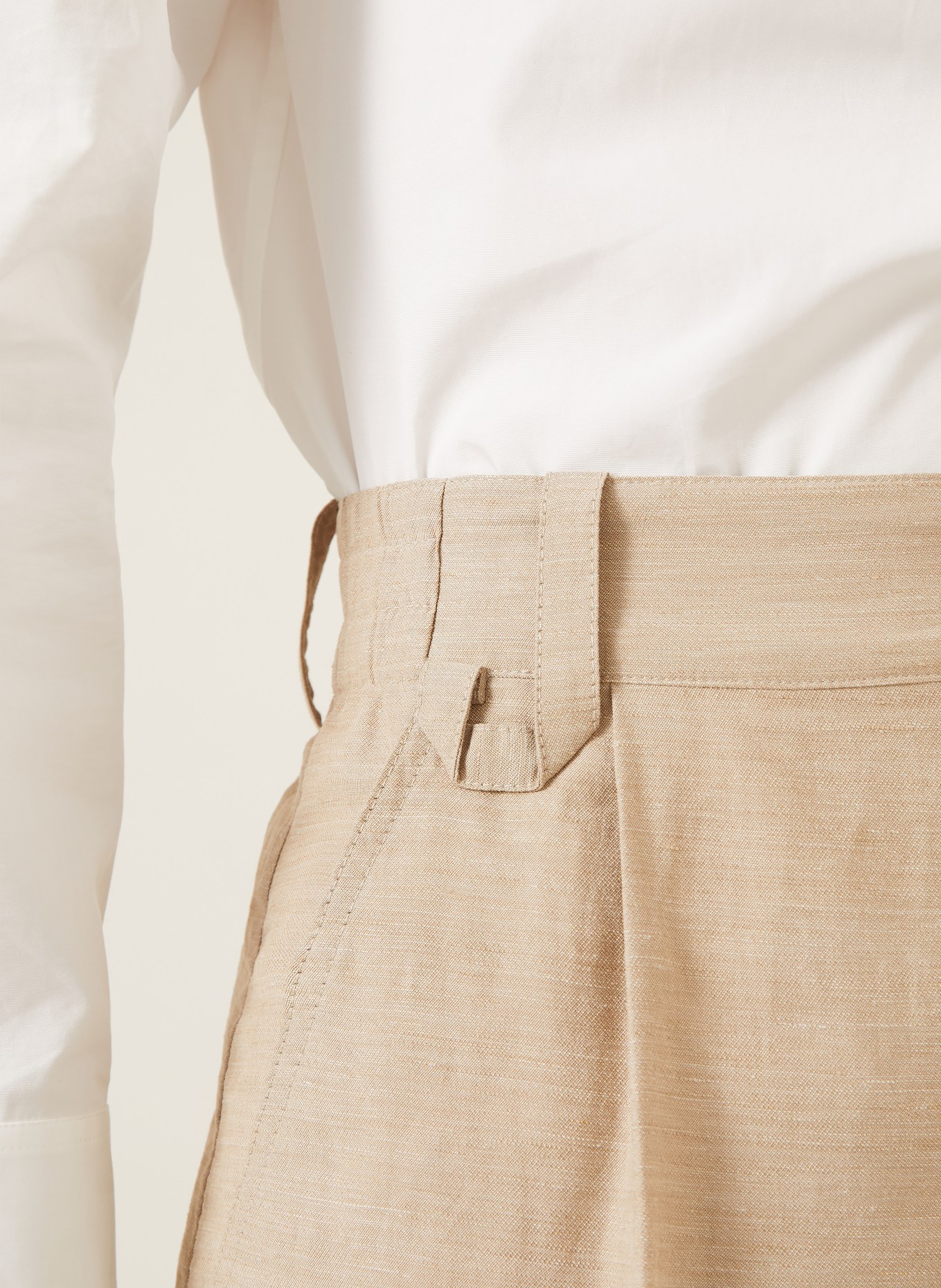 JACQUEMUS Trousers in Linen: 150 BEIGE