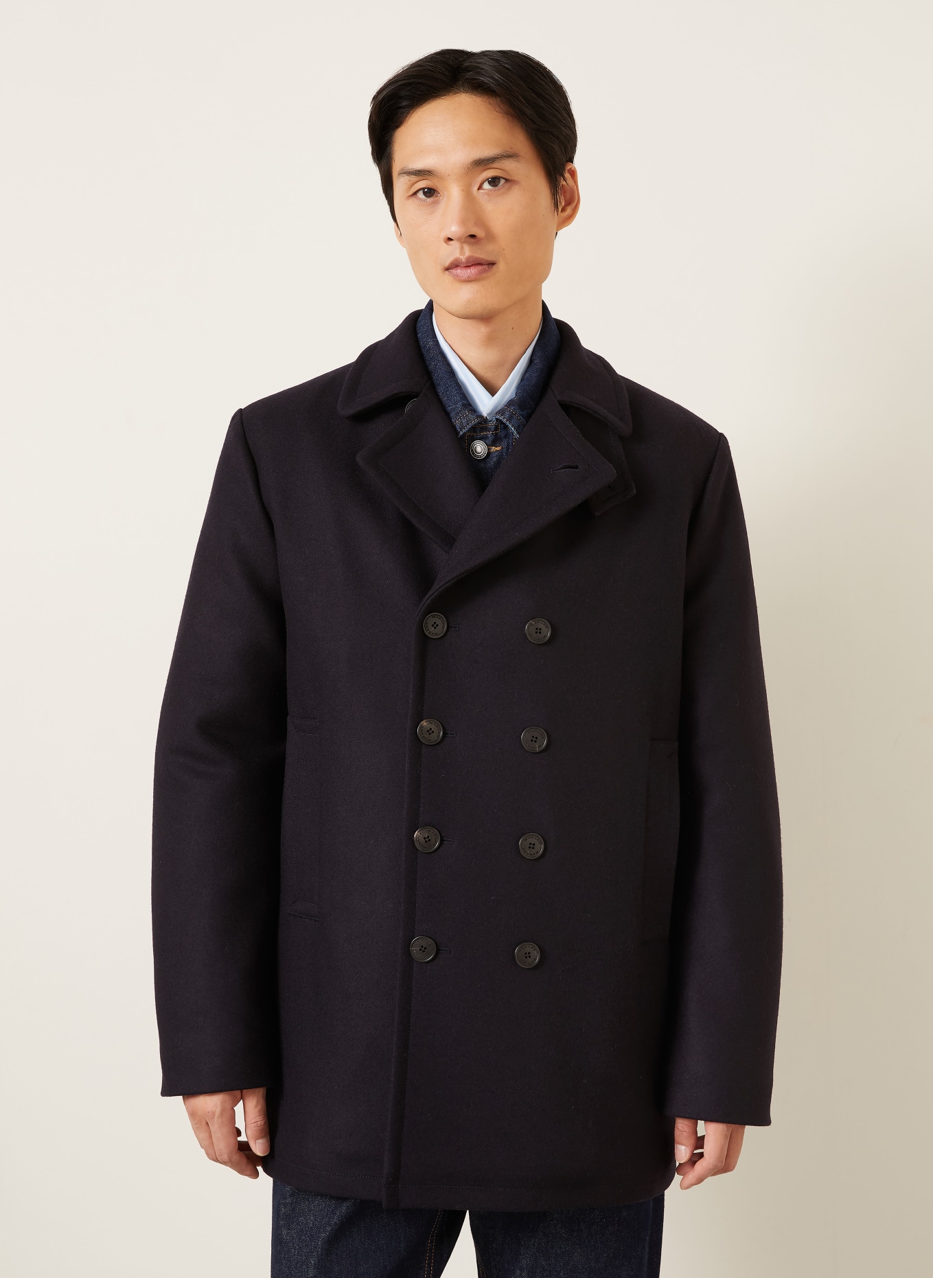ISABEL MARANT WYM Pea coat: DARK BLUE