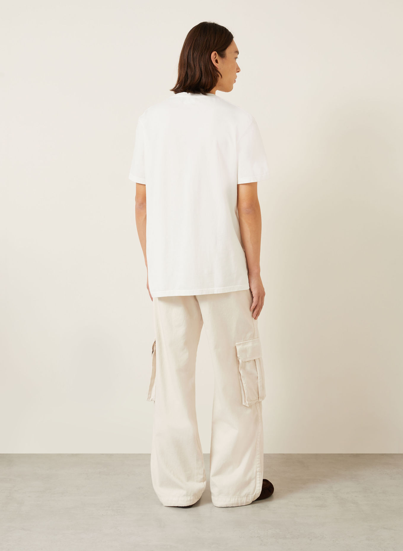 ISABEL MARANT HONORE T-shirt: WHITE / DARK BROWN / BEIGE