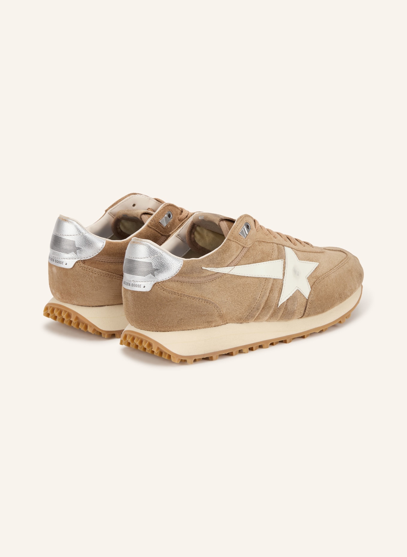 GOLDEN GOOSE Sneakers MARATHON: CHAMEAU / ARGENT / BLANC