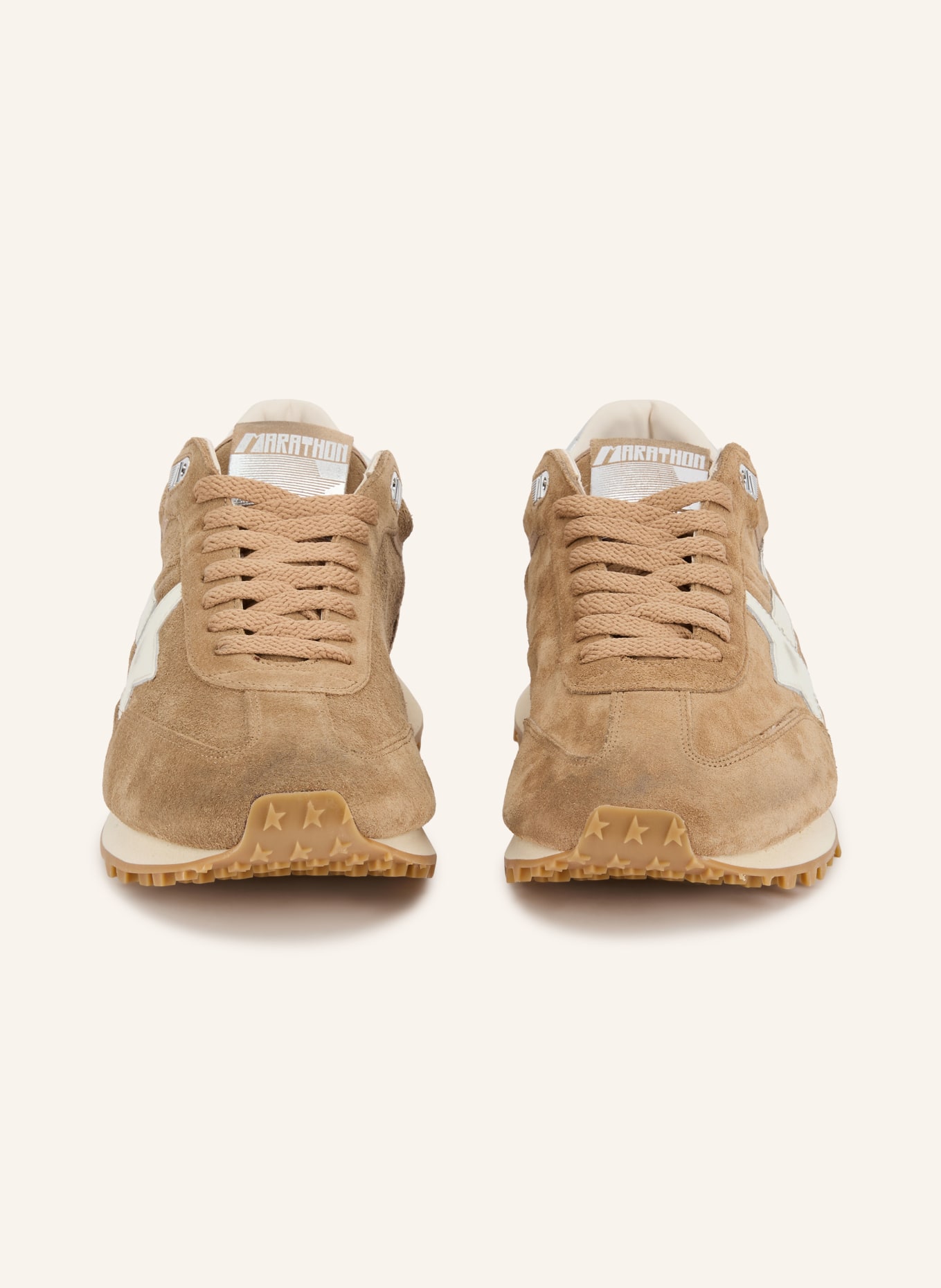 GOLDEN GOOSE Sneakers MARATHON: CHAMEAU / ARGENT / BLANC