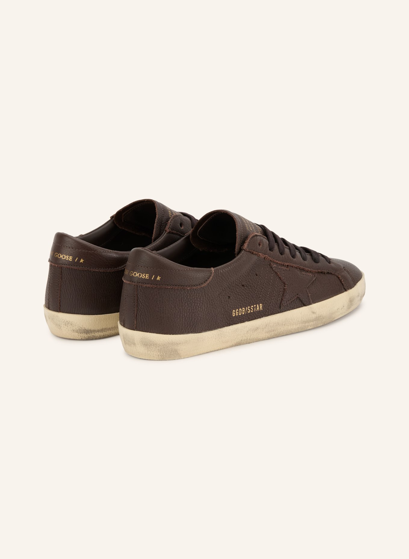 GOLDEN GOOSE Sneakers SUPER-STAR: MARRON FONCÉ / OR