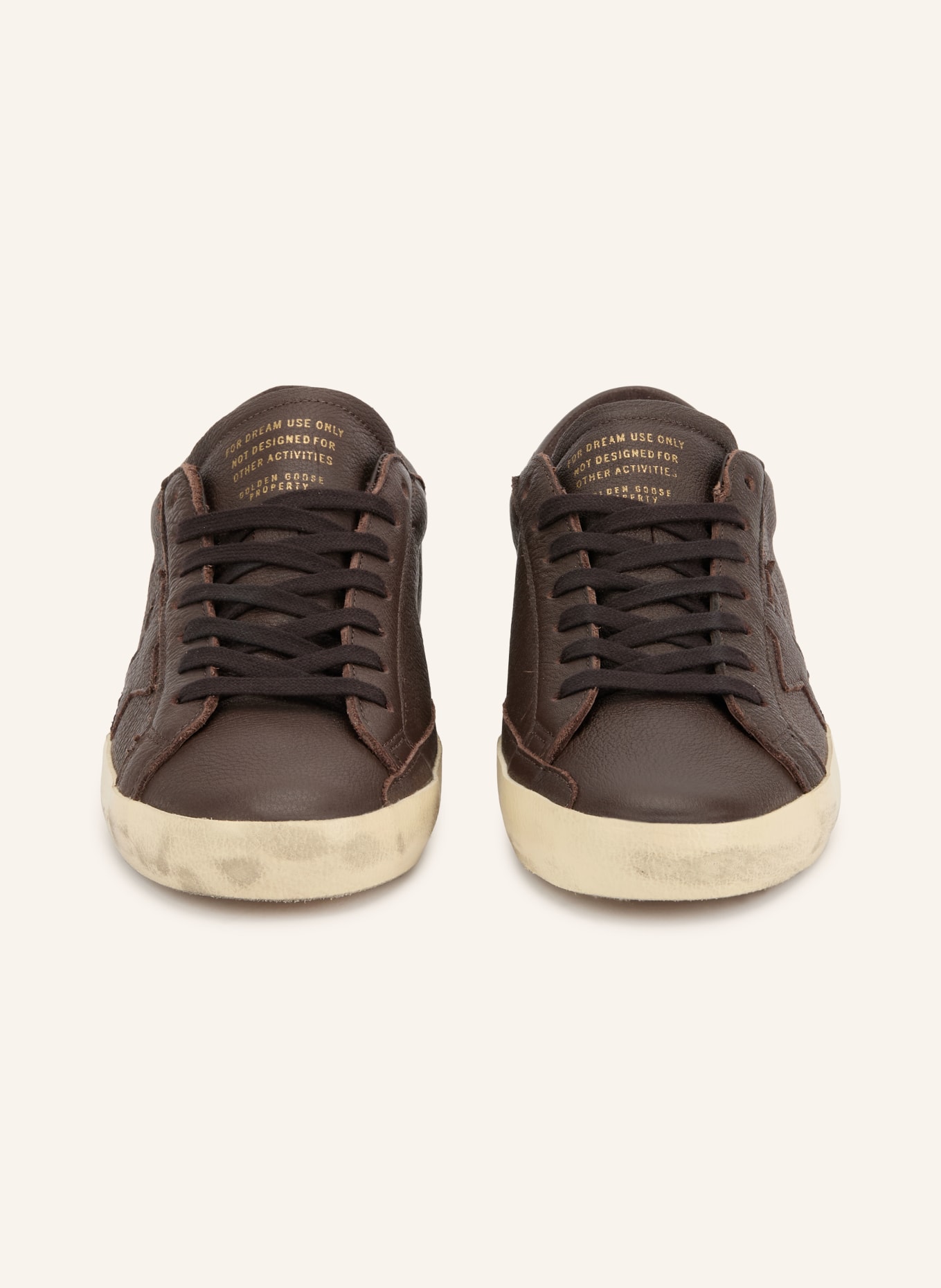 GOLDEN GOOSE Sneakers SUPER-STAR: MARRON FONCÉ / OR