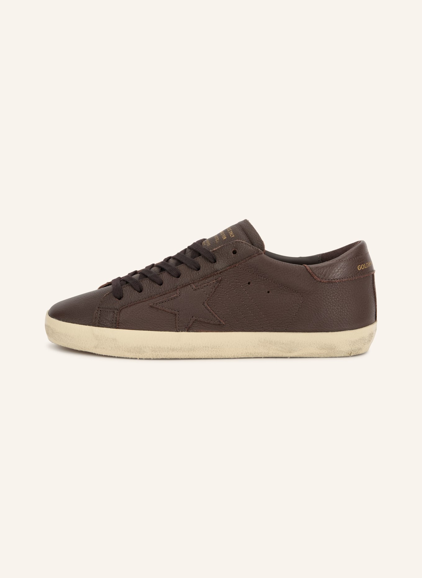 GOLDEN GOOSE Sneakers SUPER-STAR: MARRON FONCÉ / OR