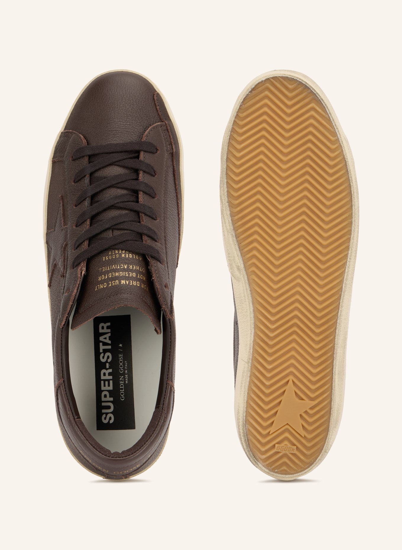 GOLDEN GOOSE Sneakers SUPER-STAR: MARRON FONCÉ / OR