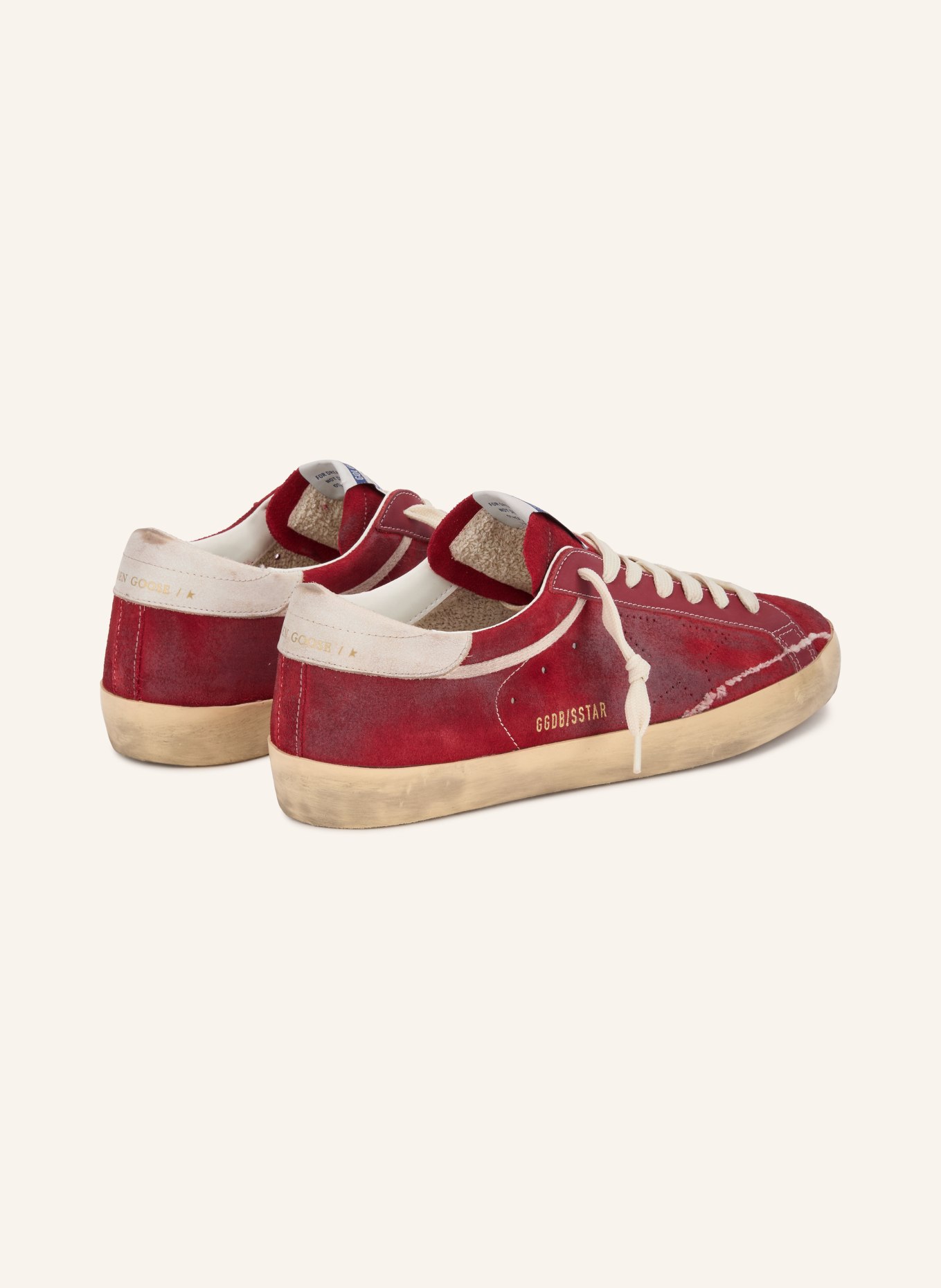 GOLDEN GOOSE Sneakers SUPER-STAR: ROUGE / ARGENT / BLANC