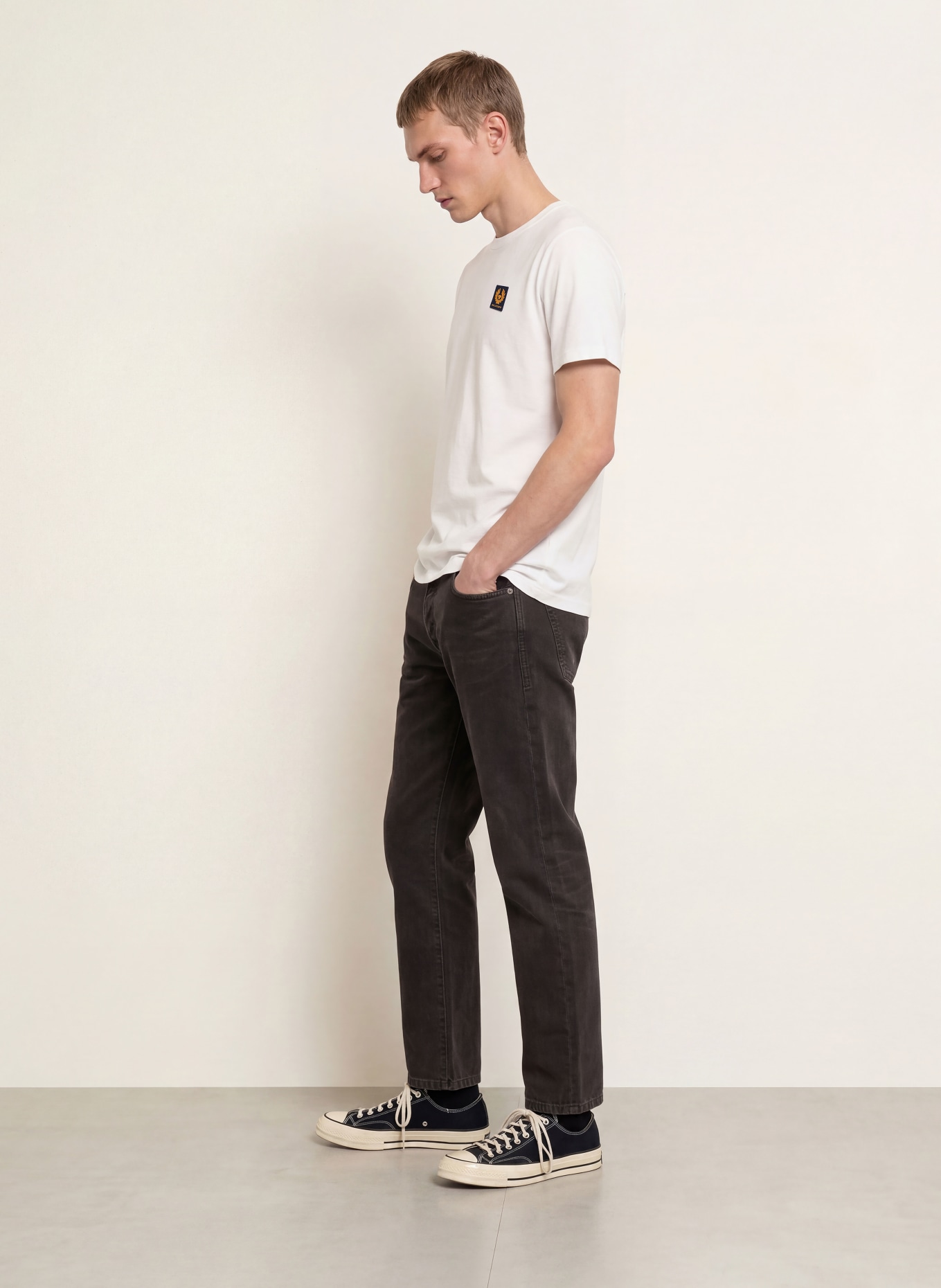 BELSTAFF Koszulka: ECRU / CAMELOWY / CZARNY