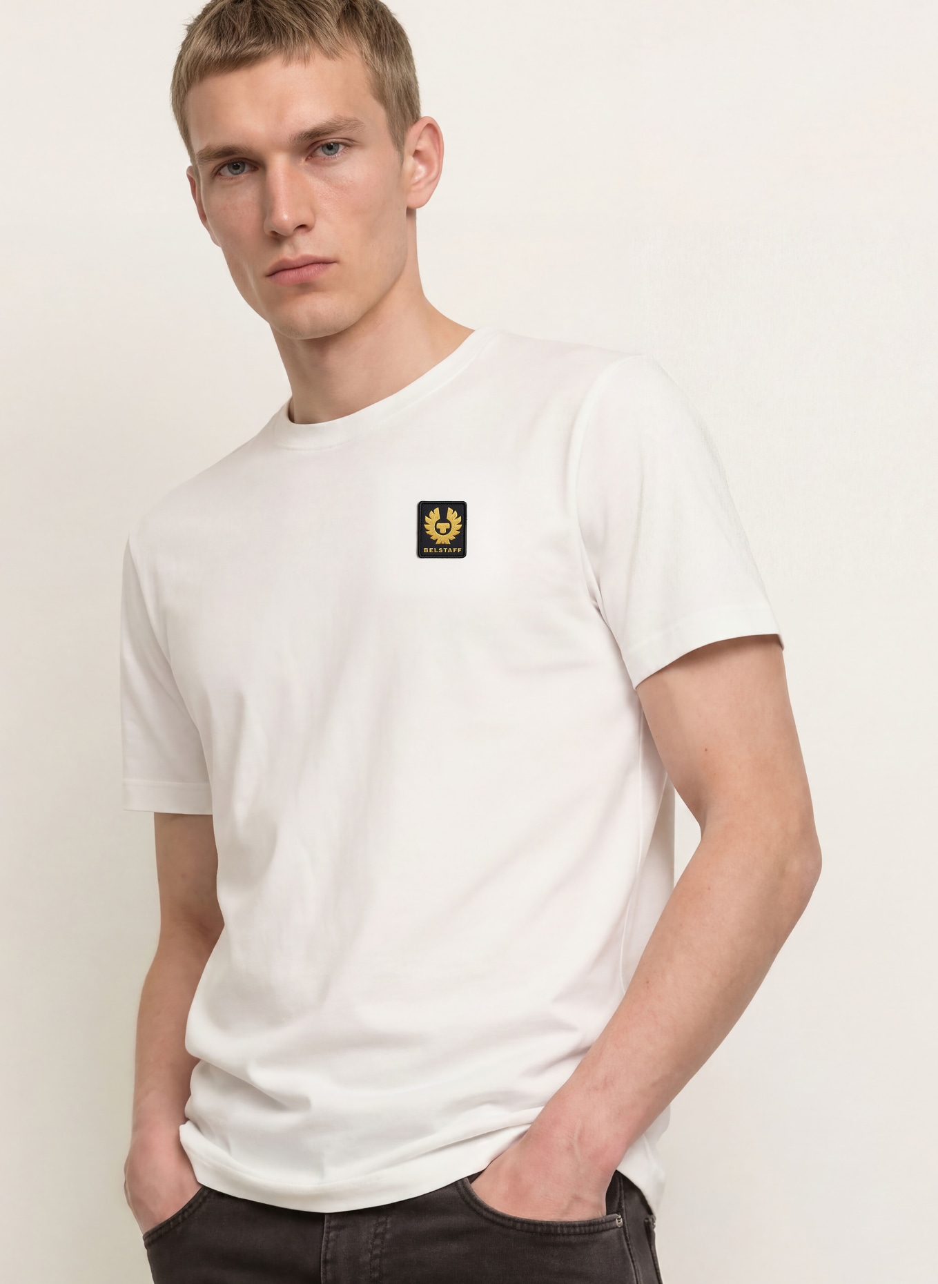 BELSTAFF Koszulka: ECRU / CAMELOWY / CZARNY