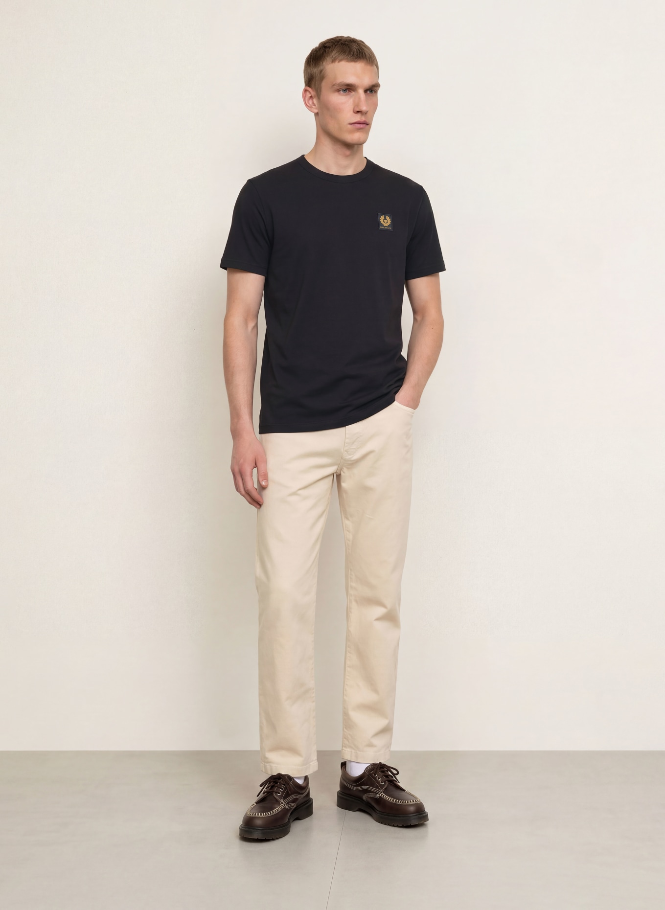 BELSTAFF T-shirt: BLACK / CAMEL