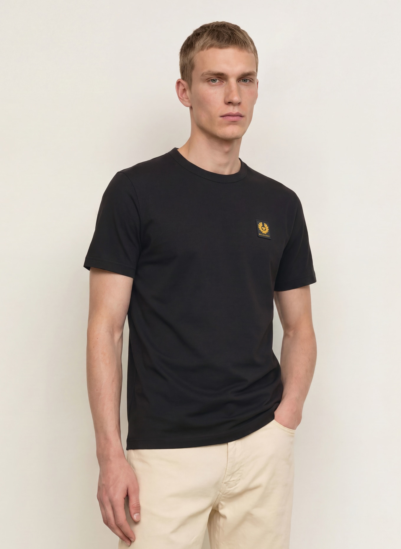BELSTAFF T-shirt: BLACK / CAMEL