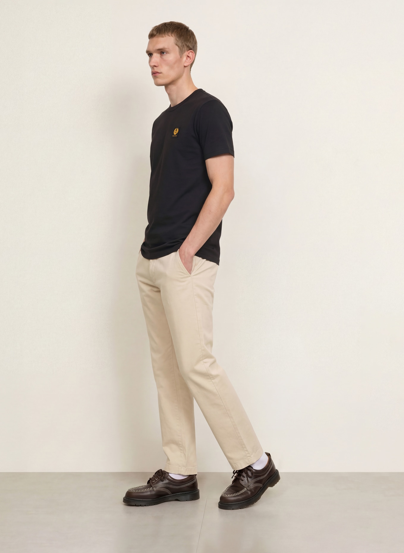 BELSTAFF T-shirt: BLACK / CAMEL