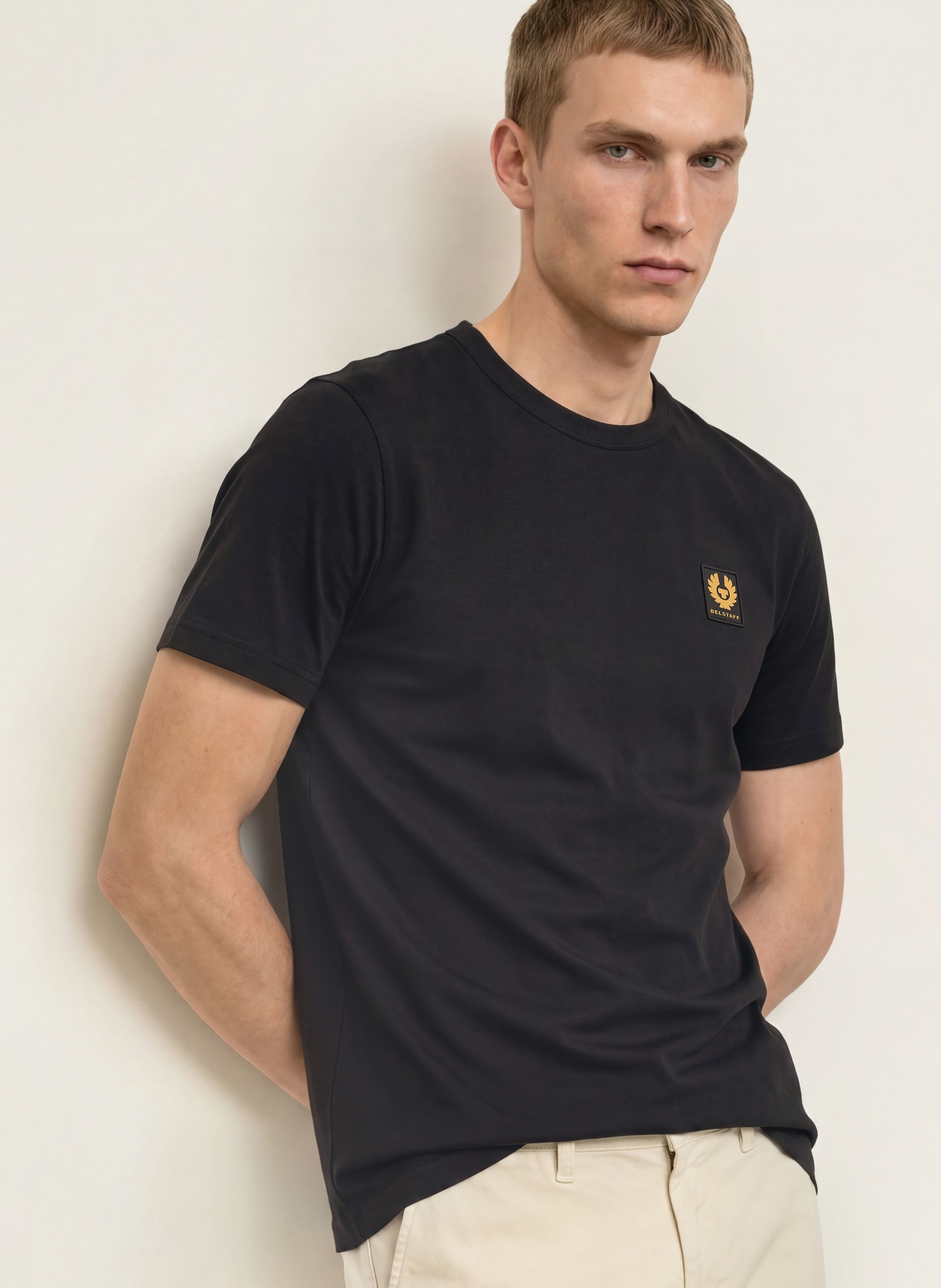 BELSTAFF T-shirt: BLACK / CAMEL