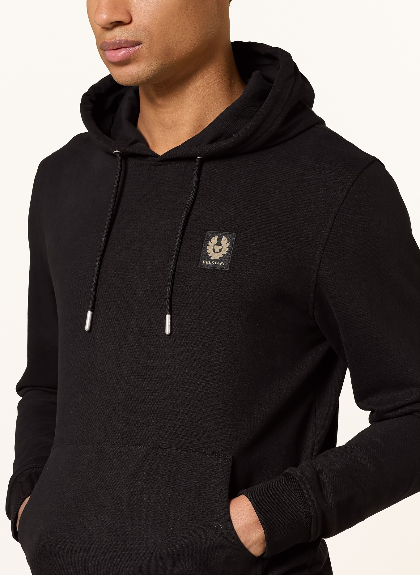 BELSTAFF Sweat à capuche: NOIR / BEIGE