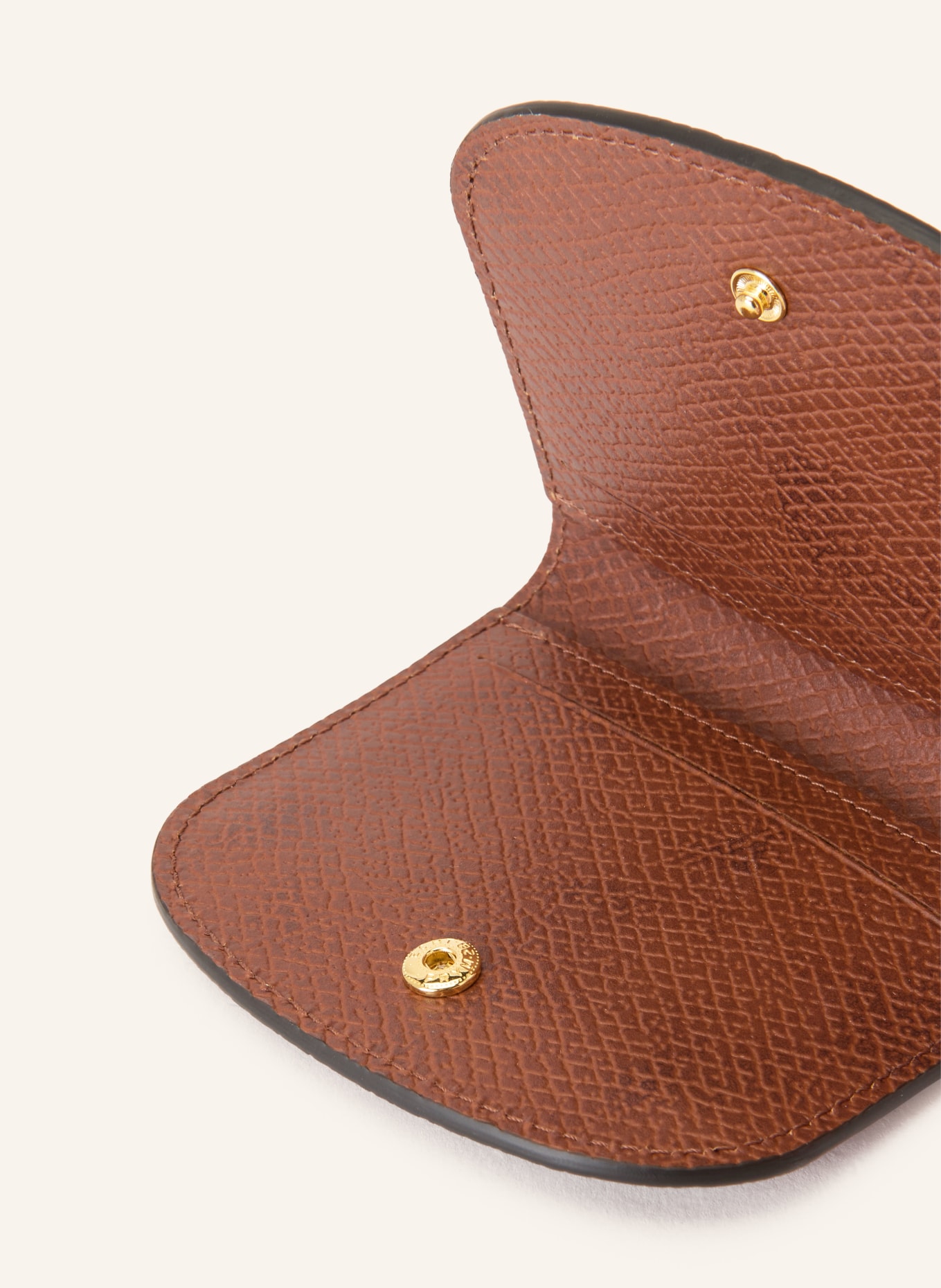 LONGCHAMP Kartenetui ÈPURE: BRAUN / GOLD