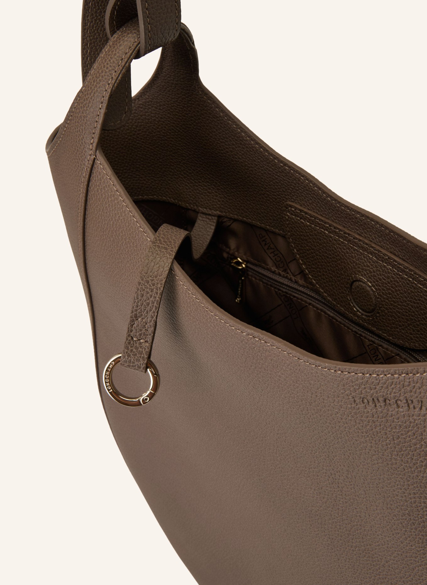 LONGCHAMP Schultertasche LE FOULONNÉ LARGE: TAUPE