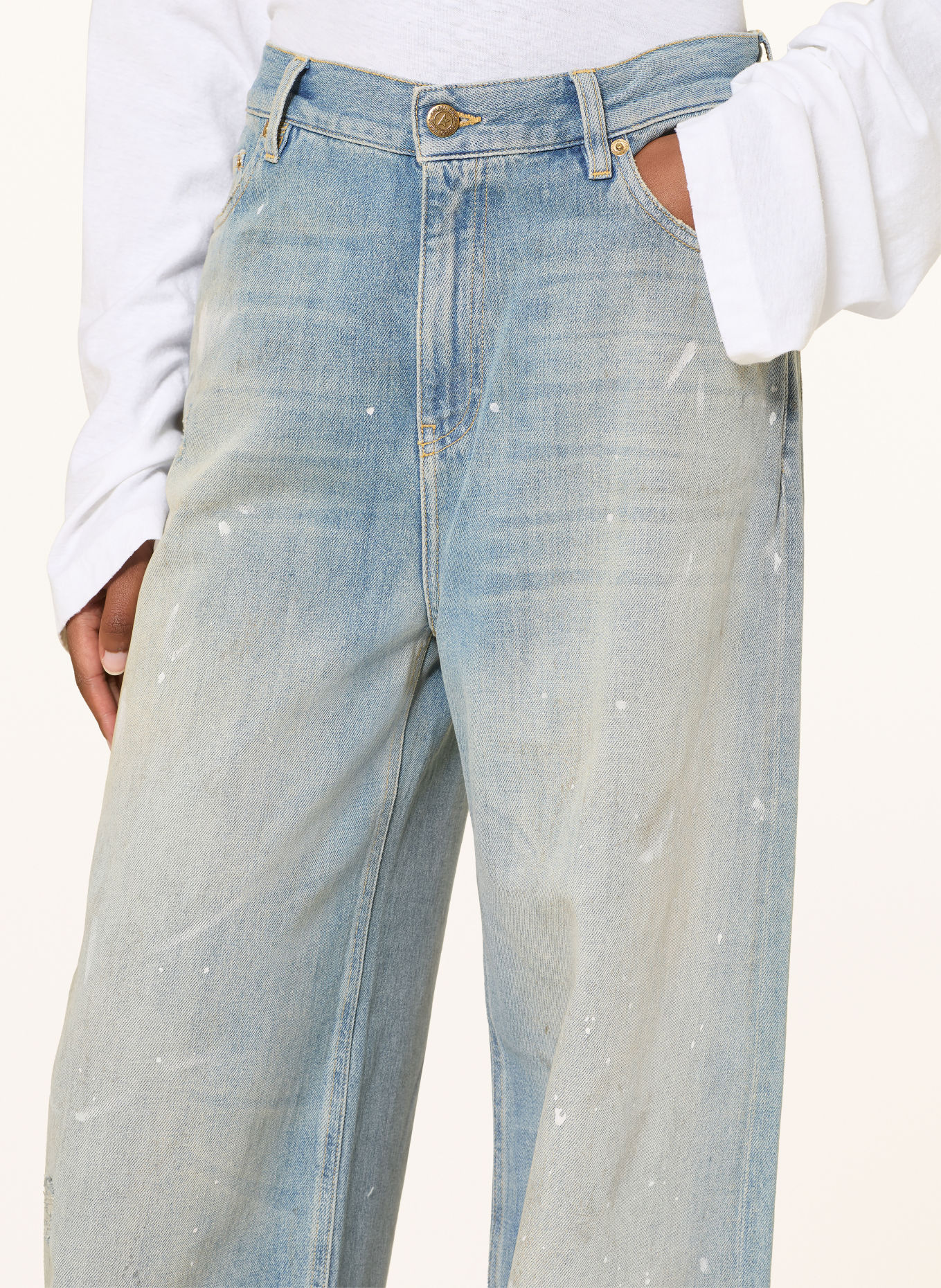 GOLDEN GOOSE Jean wide leg: 50100 BLUE