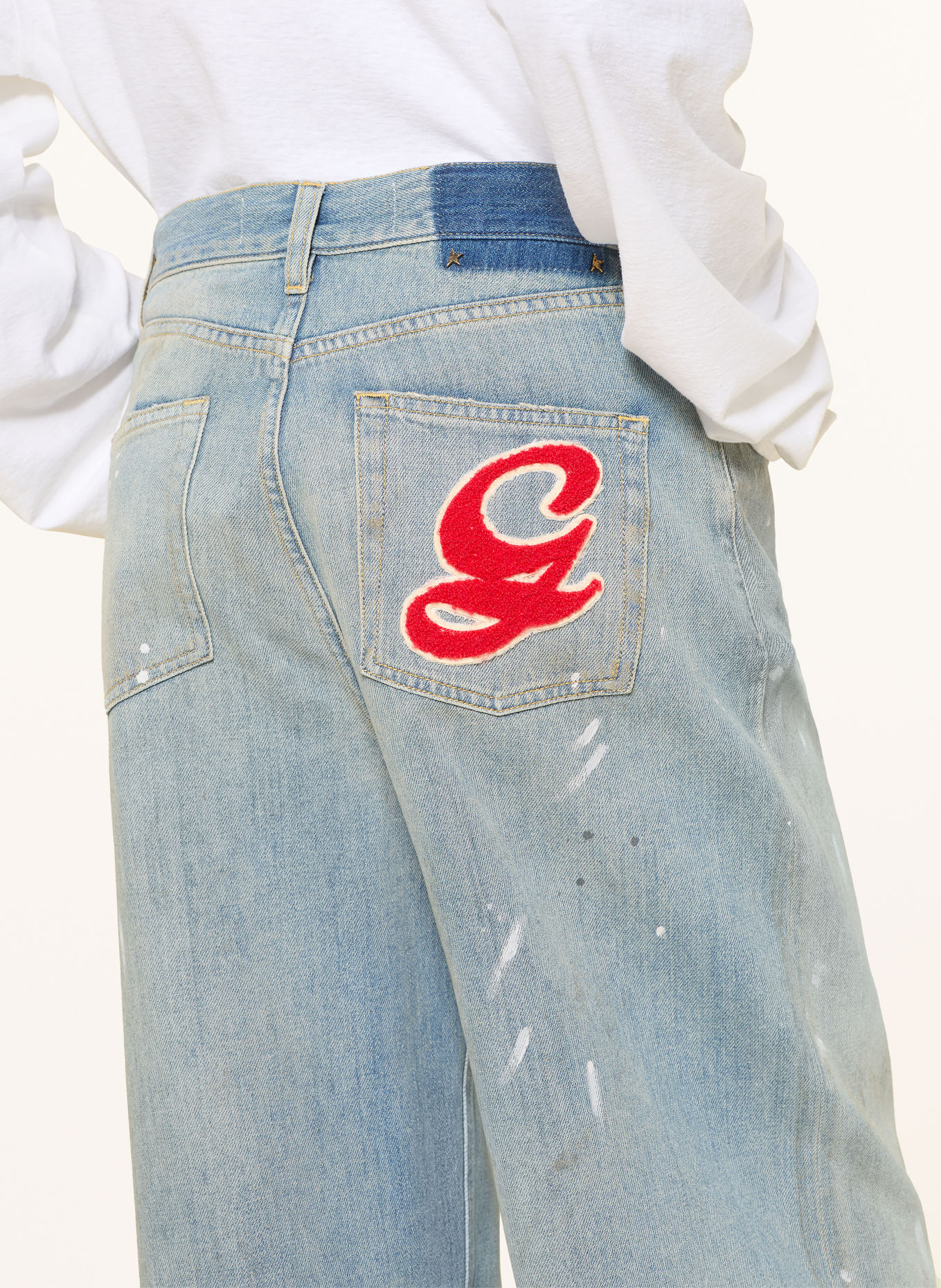GOLDEN GOOSE Jean wide leg: 50100 BLUE
