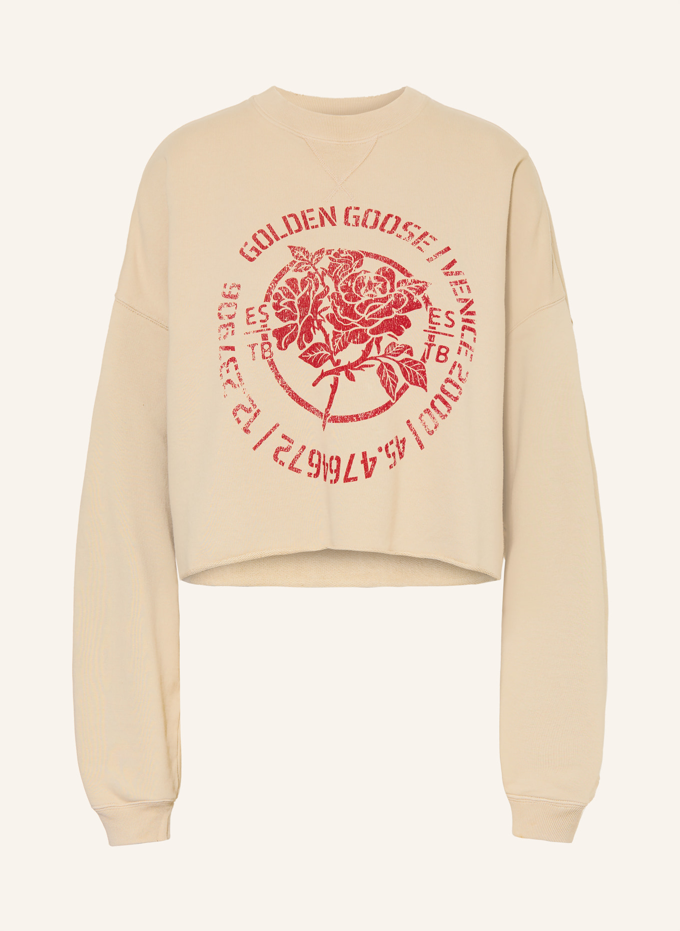 GOLDEN GOOSE Bluza: BEŻOWY / CZERWONY