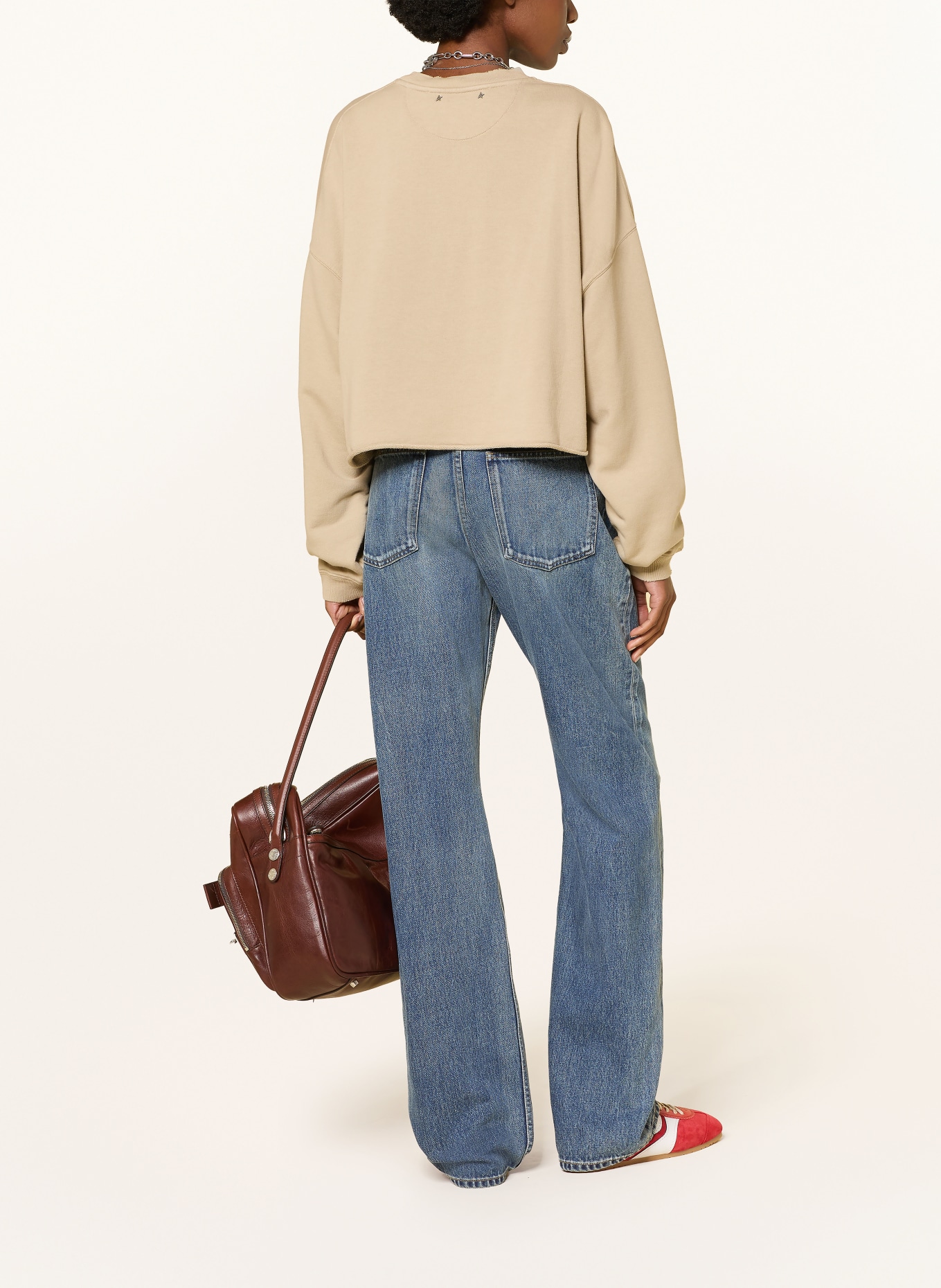 GOLDEN GOOSE Bluza: BEŻOWY / CZERWONY