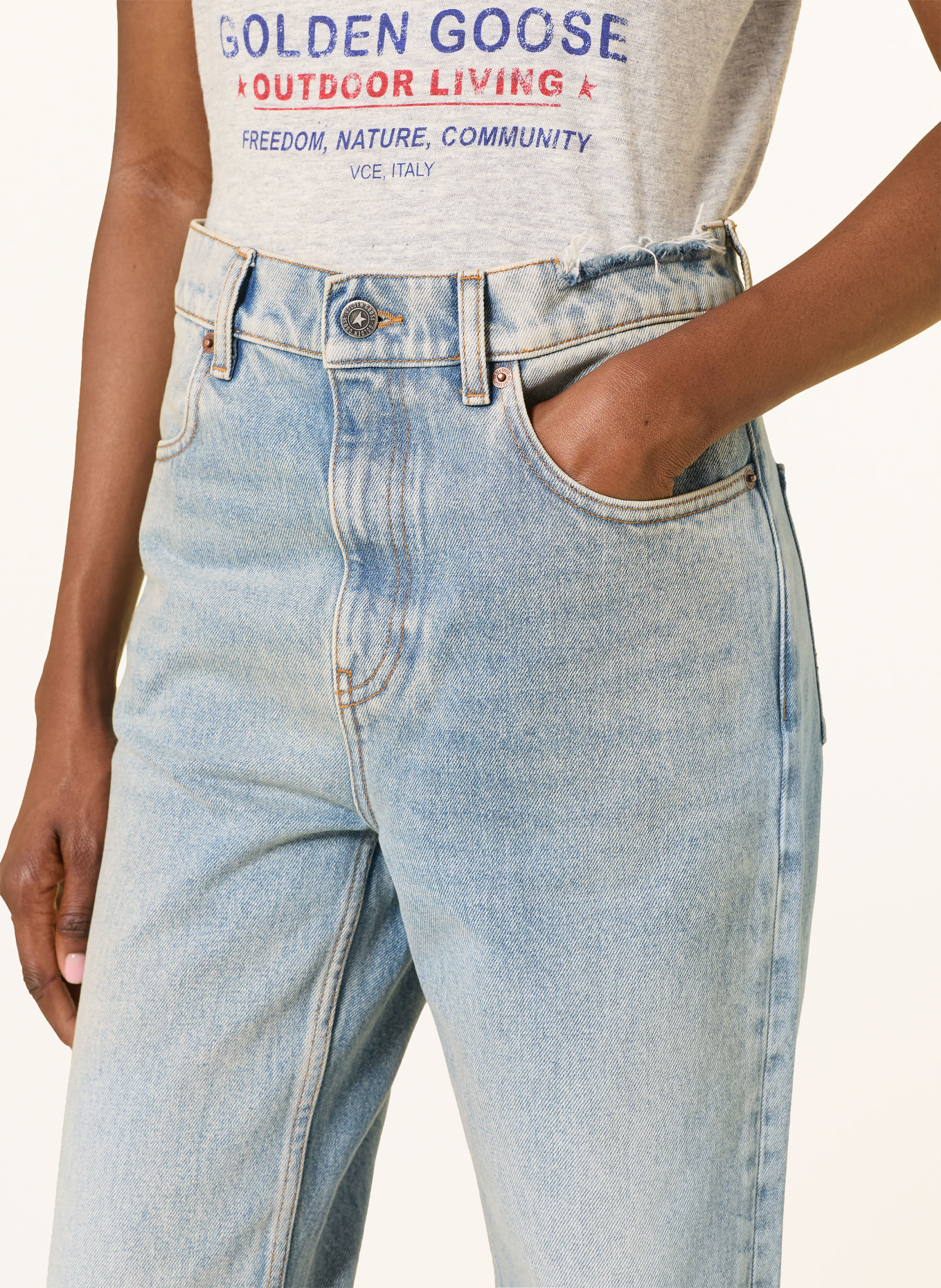 GOLDEN GOOSE Straight Jeans JOURNEY: 50100 BLUE