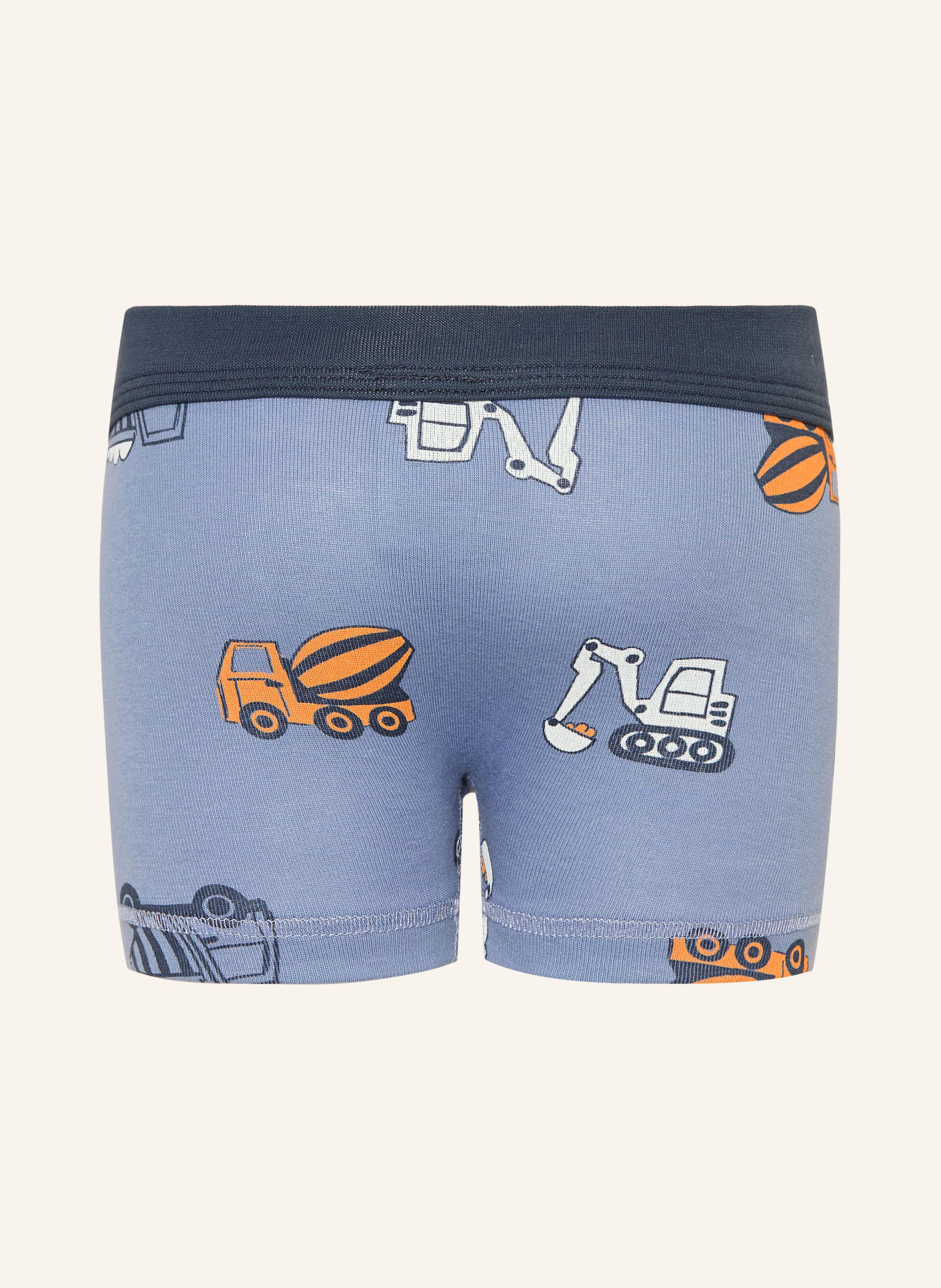 Sanetta Set van 2 Boxershorts: BLAUWGRIJS / DONKERORANJE / BLAUW