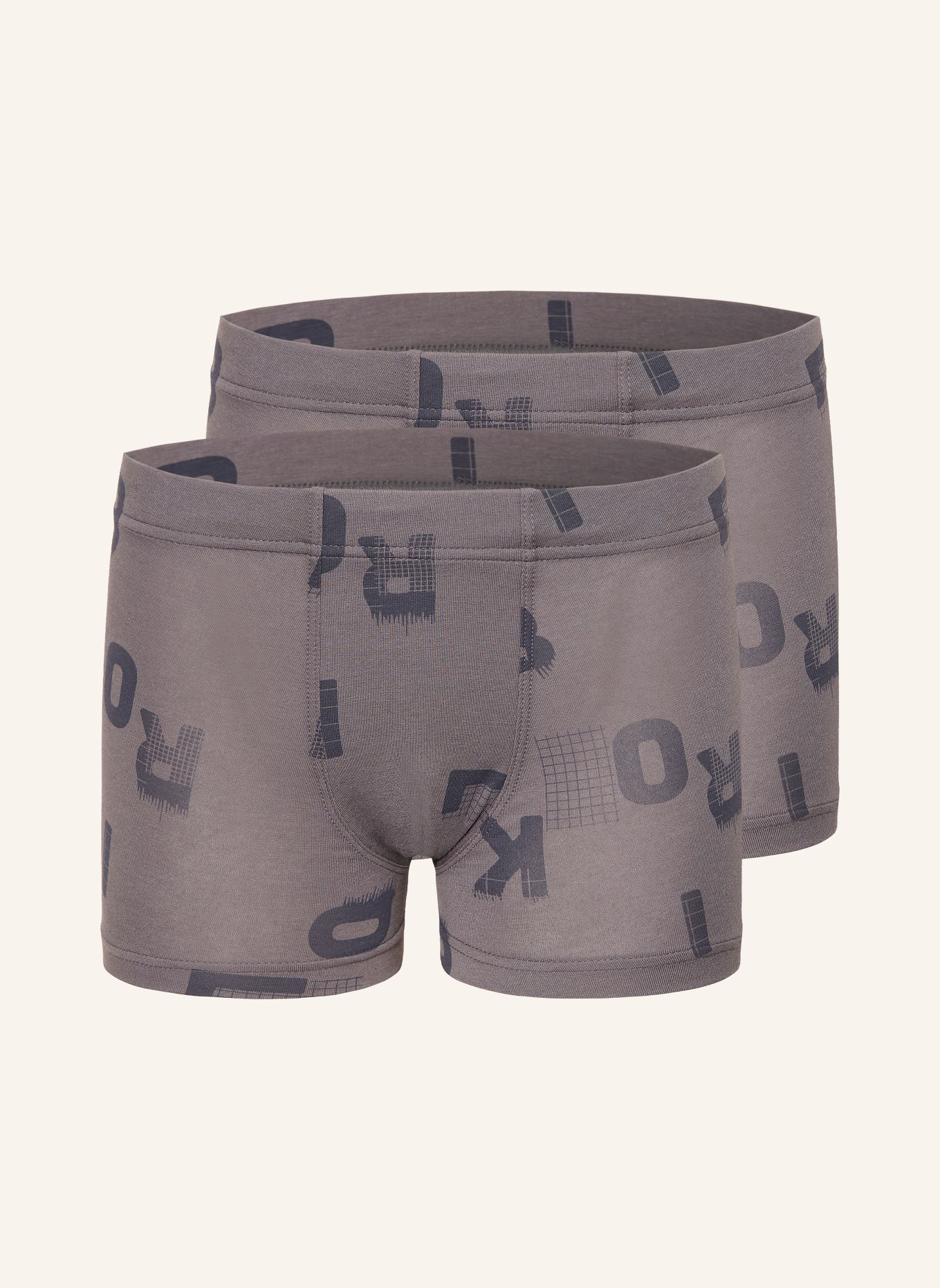 Sanetta Set van 2 Boxershorts: GRIJS / DONKERGRIJS