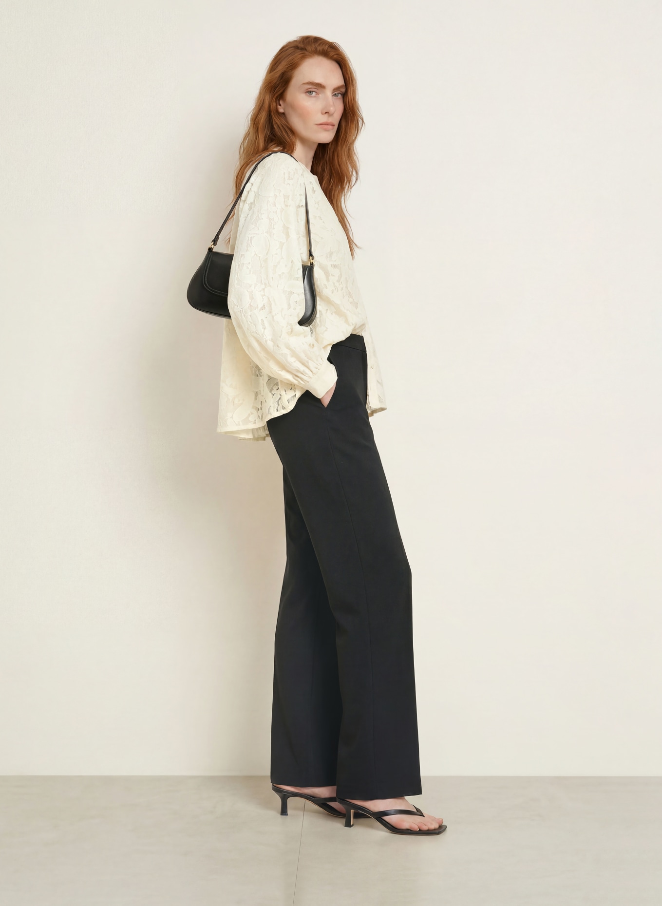 ELENA MIRO Marlenehose: SCHWARZ