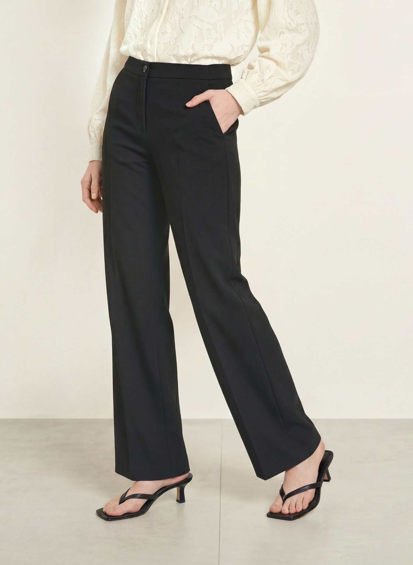ELENA MIRO Marlenehose: SCHWARZ