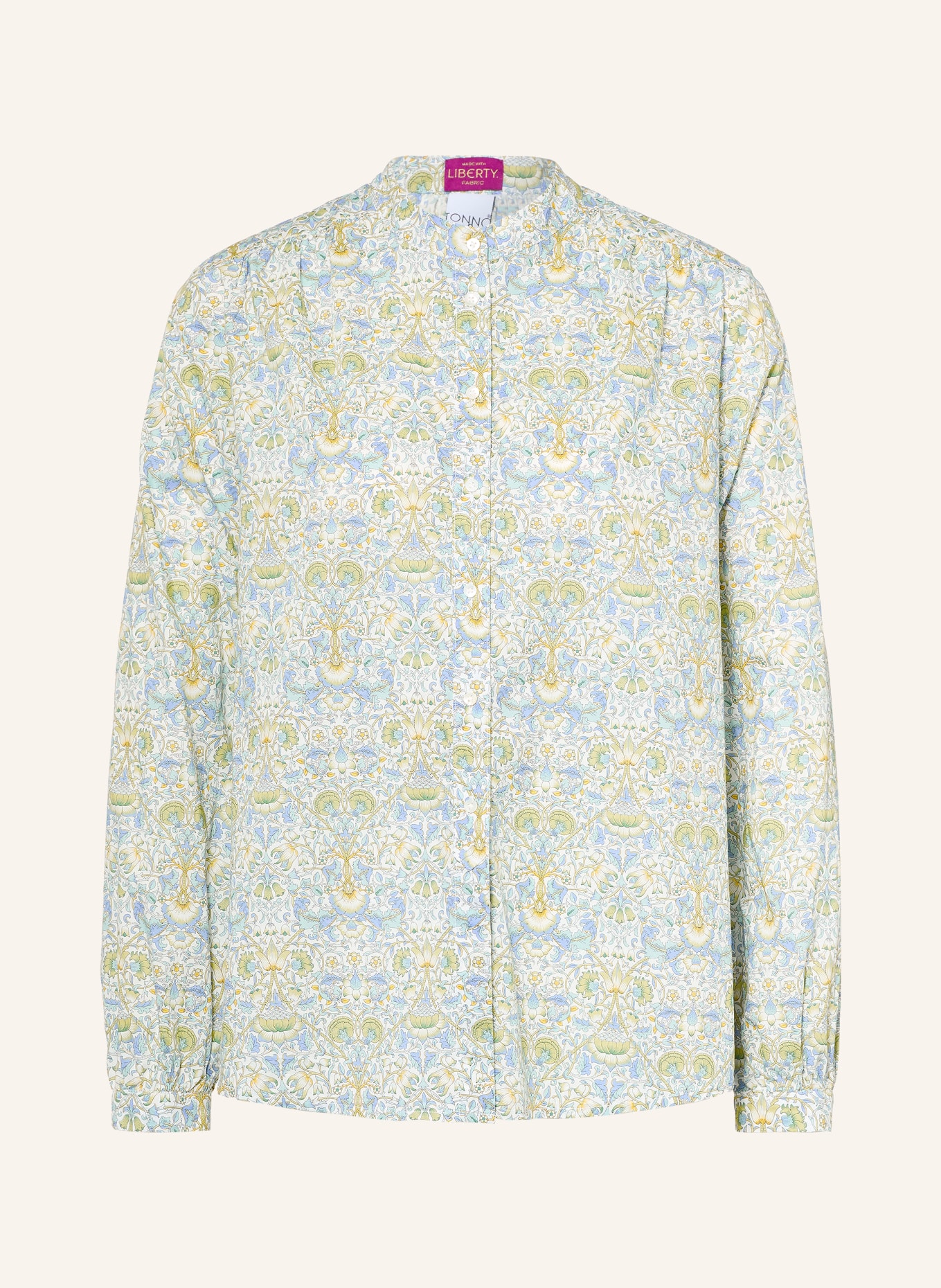 TONNO & PANNA Blouse: LIGHT BLUE / YELLOW / LIGHT GREEN