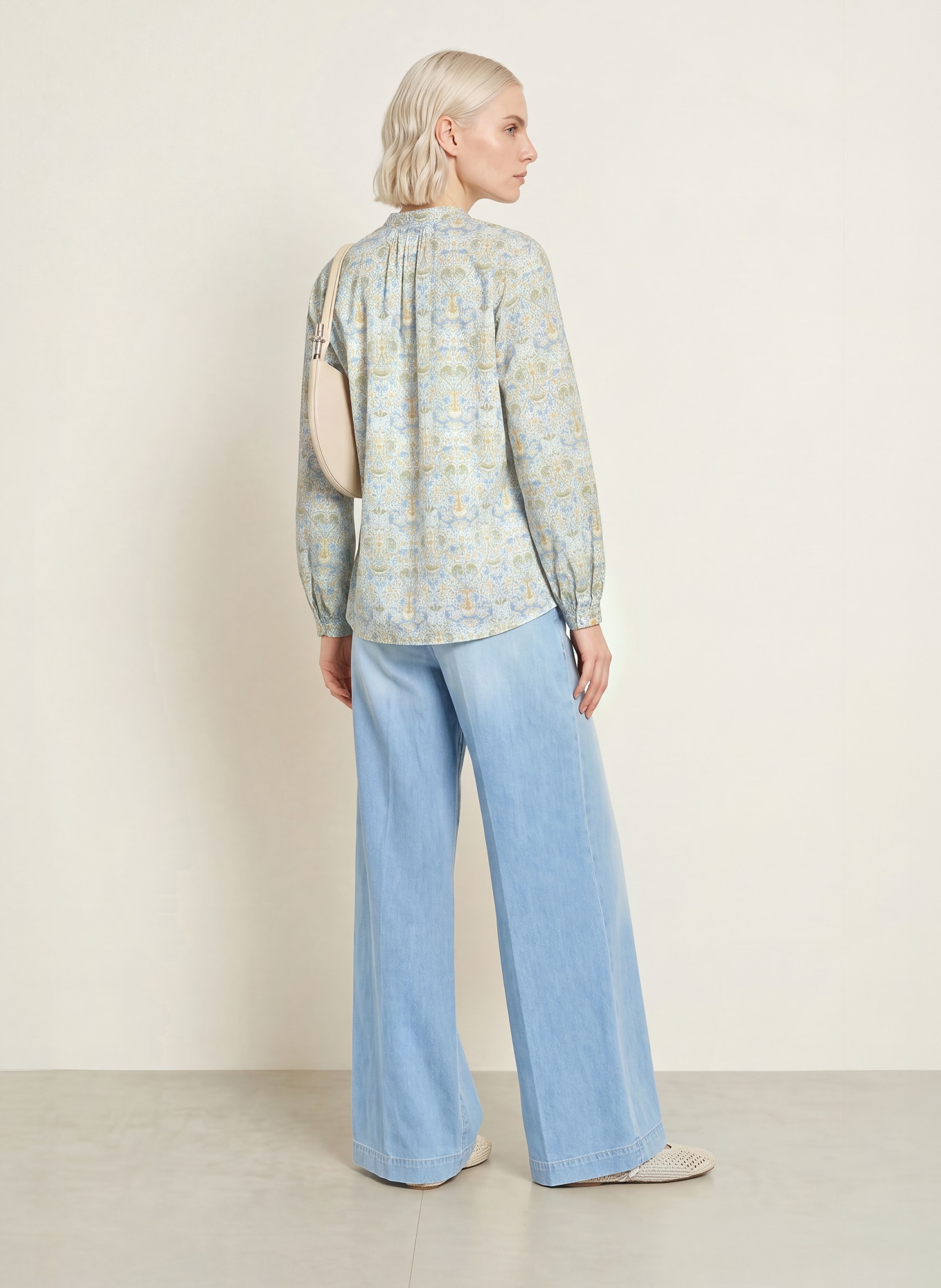 TONNO & PANNA Blouse: LIGHT BLUE / YELLOW / LIGHT GREEN