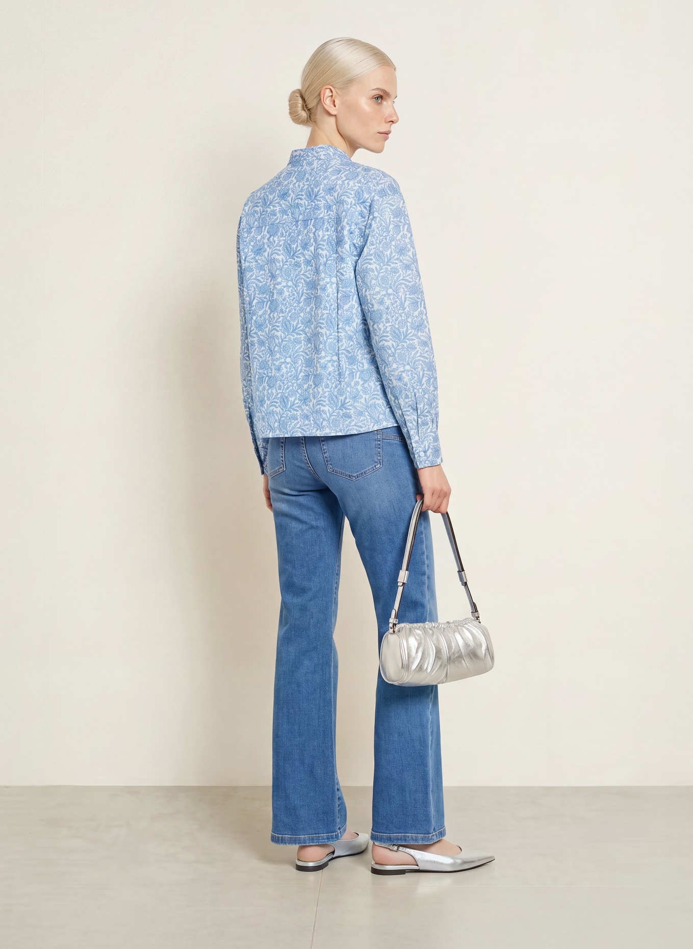 TONNO & PANNA Bluse: WEISS / HELLBLAU