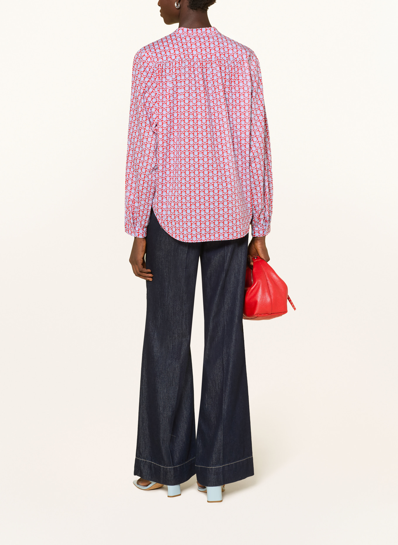 TONNO & PANNA Blouse: LIGHT BLUE / RED