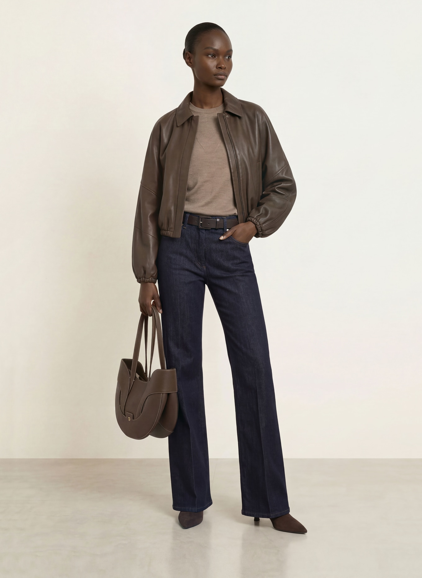 RAFFAELLO ROSSI Wide leg jeans NAMI: 890 MARINE