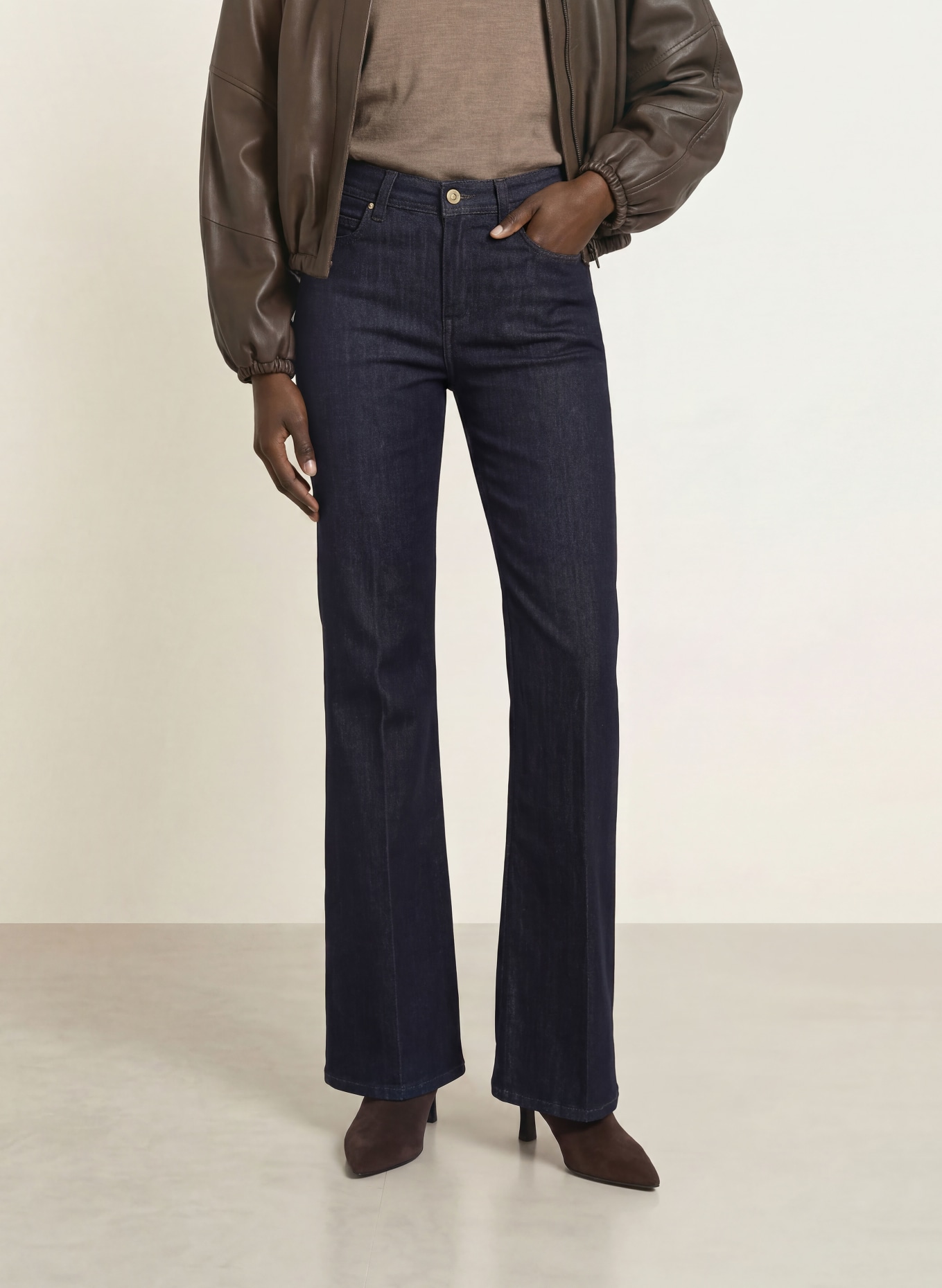 RAFFAELLO ROSSI Wide leg jeans NAMI: 890 MARINE