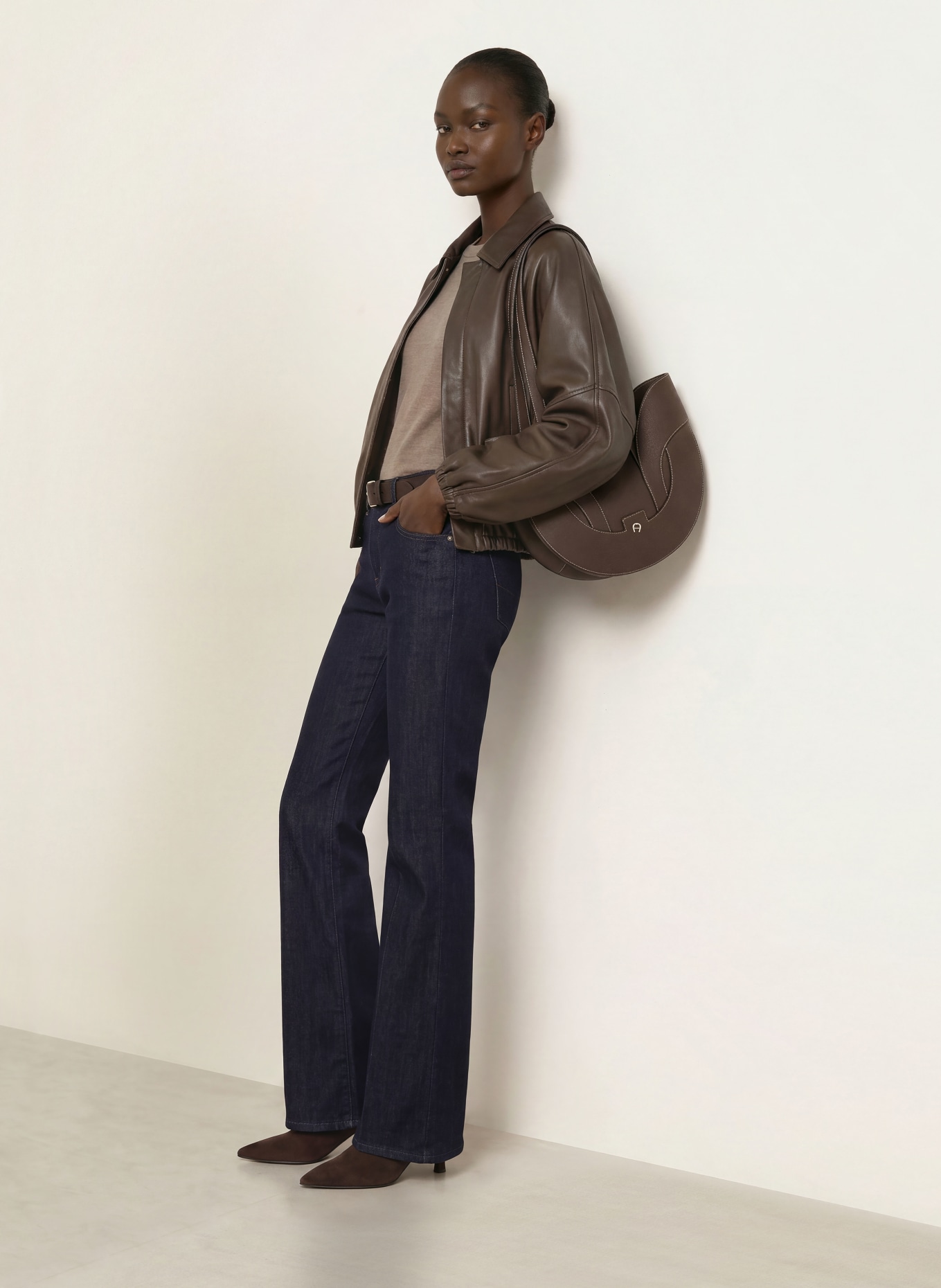 RAFFAELLO ROSSI Wide leg jeans NAMI: 890 MARINE