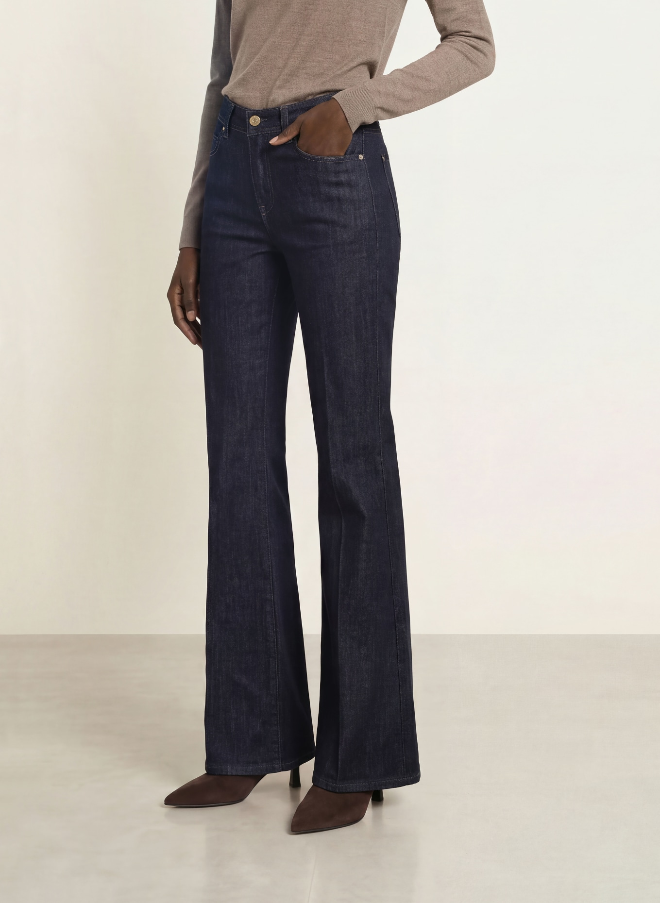 RAFFAELLO ROSSI Wide leg jeans NAMI: 890 MARINE