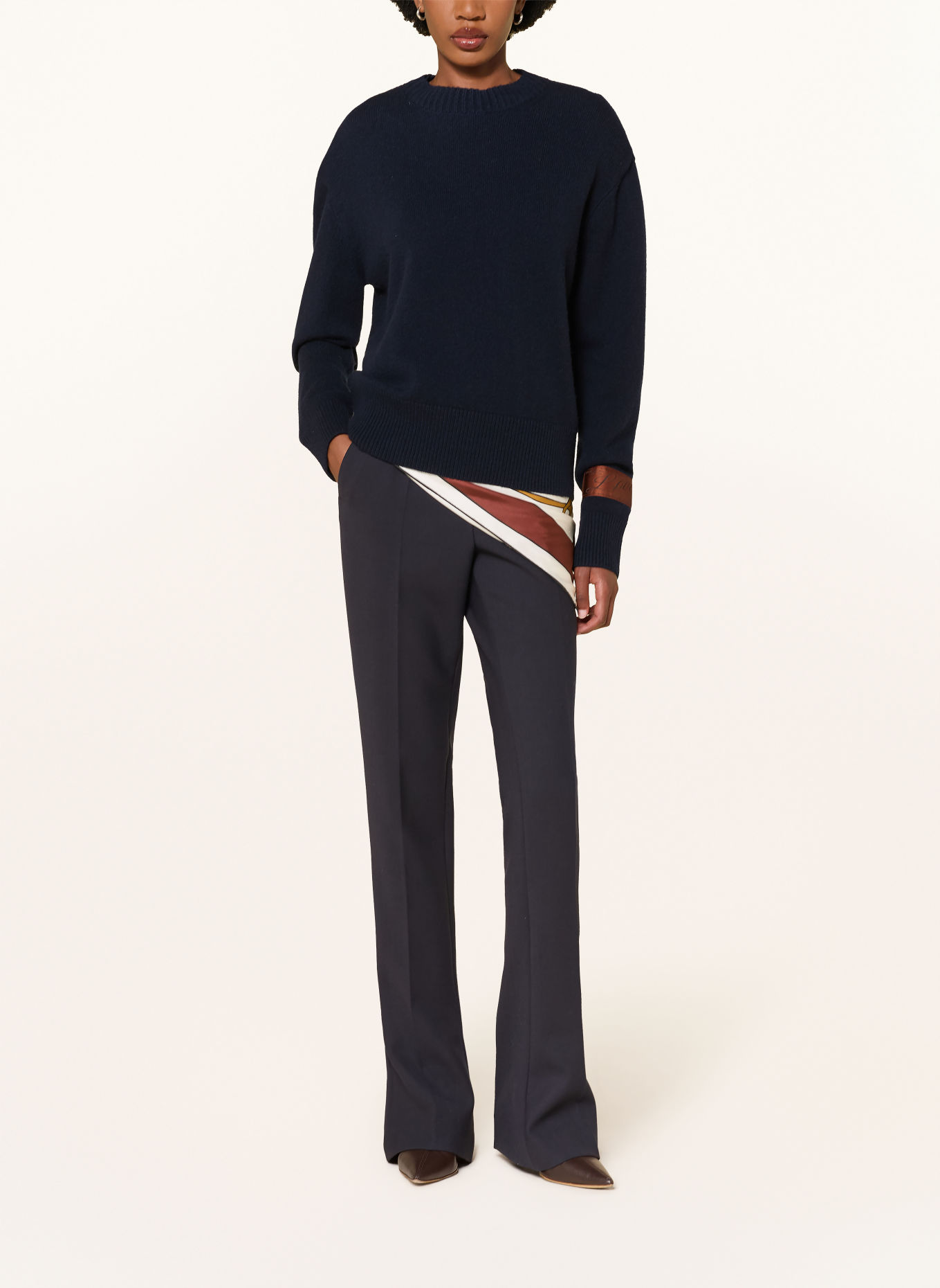 DOROTHEE SCHUMACHER Trui MODERN STATEMENTS met kasjmier: DONKERBLAUW