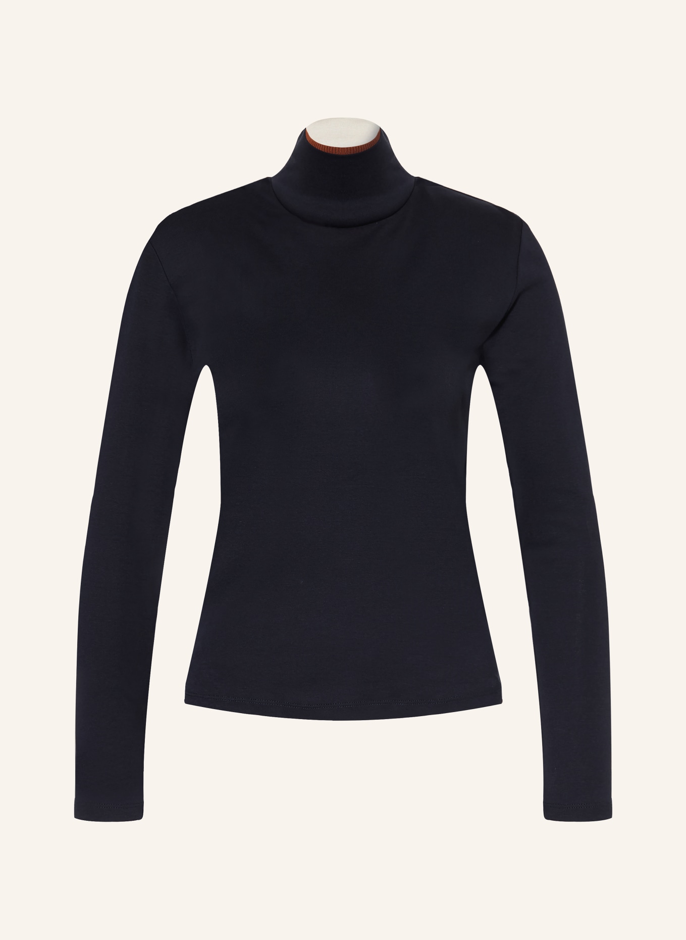 DOROTHEE SCHUMACHER Tricou cu guler rulat COLORFUL FAVORITES: ALBASTRU ÎNCHIS / MARO / BEJ