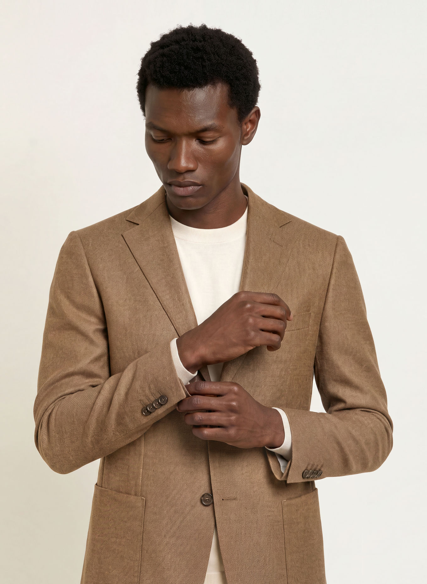 DRESSLER Veston coupe classique: BEIGE