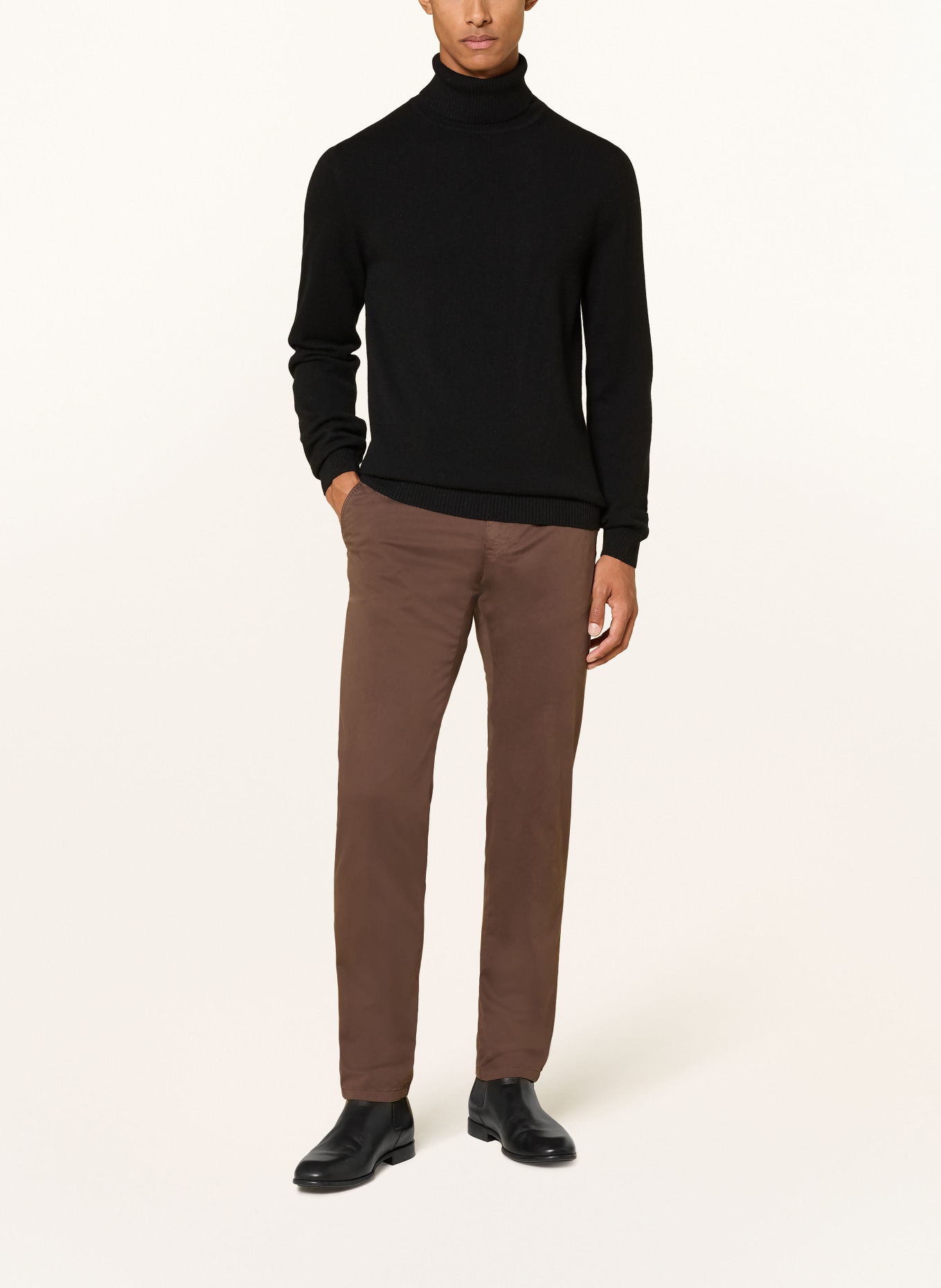 DANIELE FIESOLI Rollkragenpullover aus Cashmere: SCHWARZ