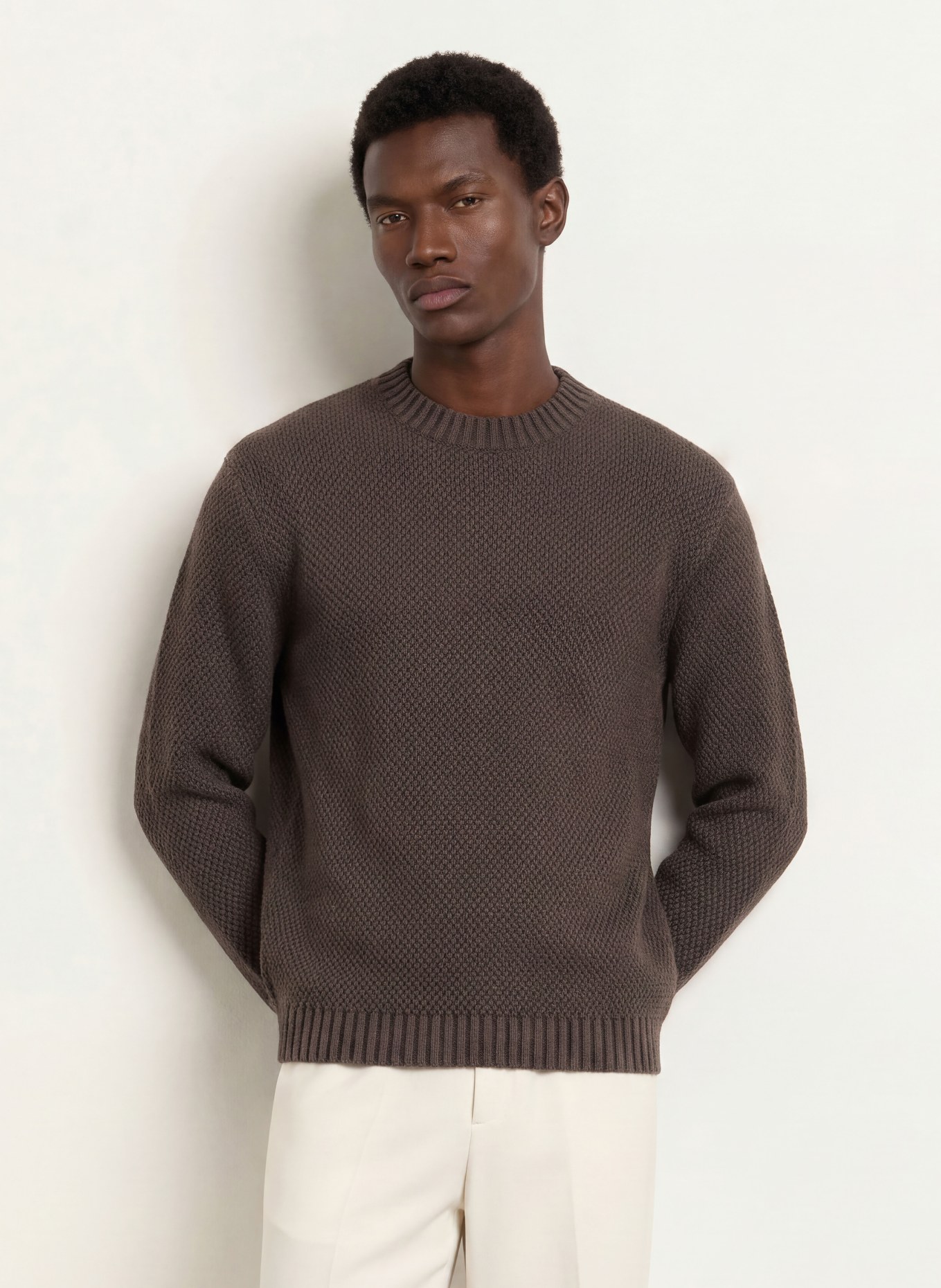 DANIELE FIESOLI Pull en cachemire: MARRON FONCÉ